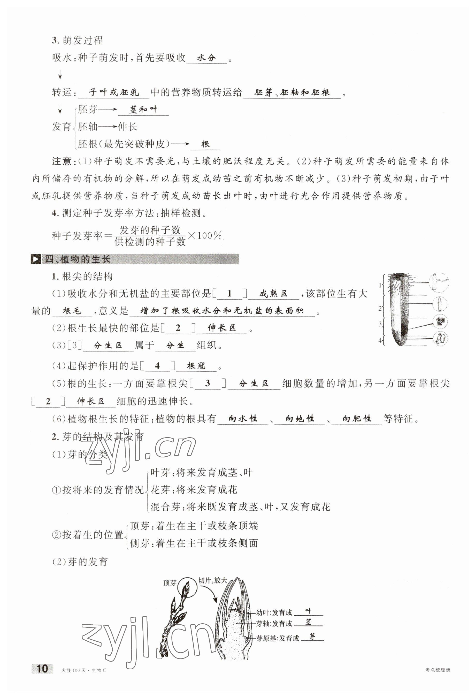 2023年火線100天中考滾動(dòng)復(fù)習(xí)法生物南充專(zhuān)版 參考答案第10頁(yè)