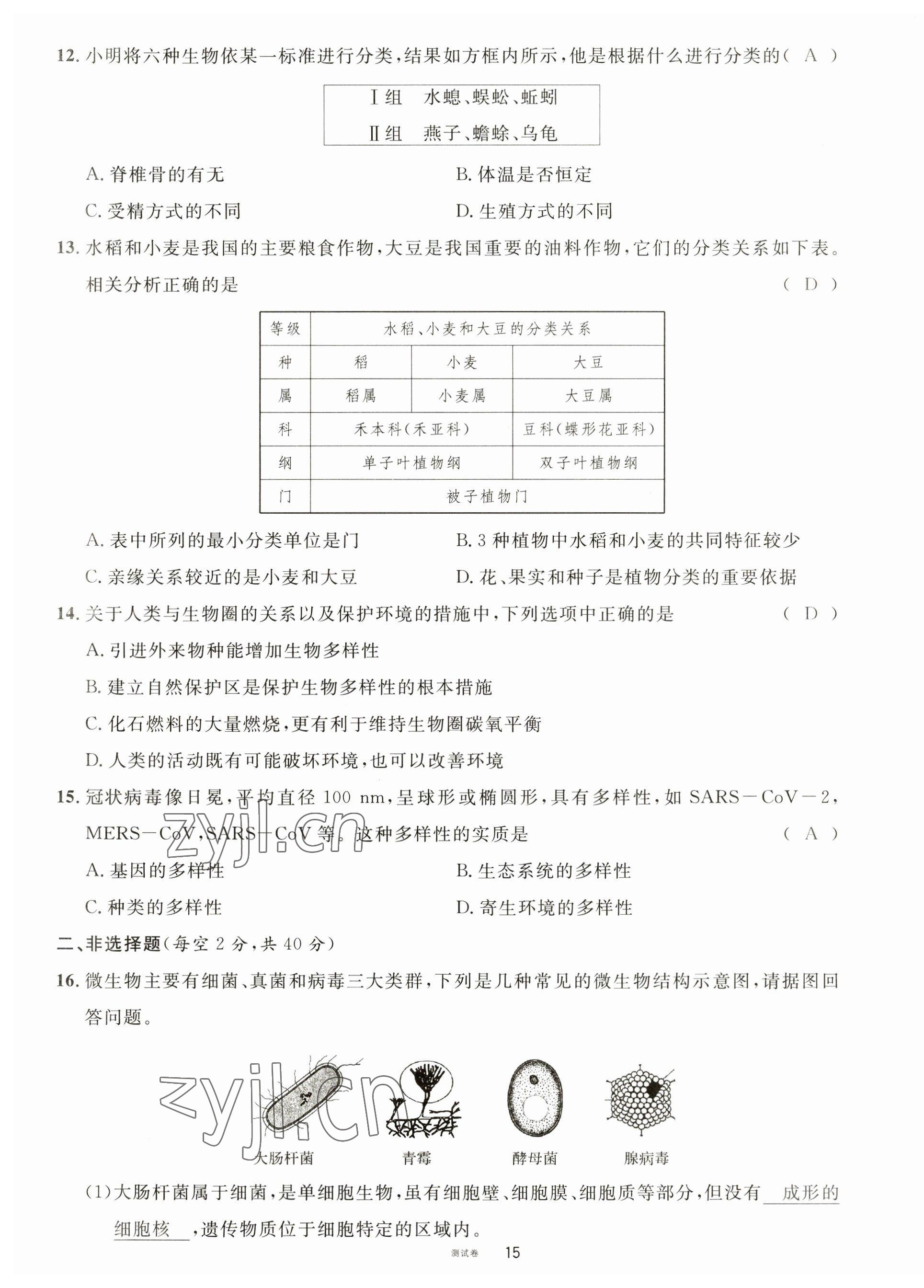 2023年火線100天中考滾動(dòng)復(fù)習(xí)法生物南充專版 第15頁(yè)