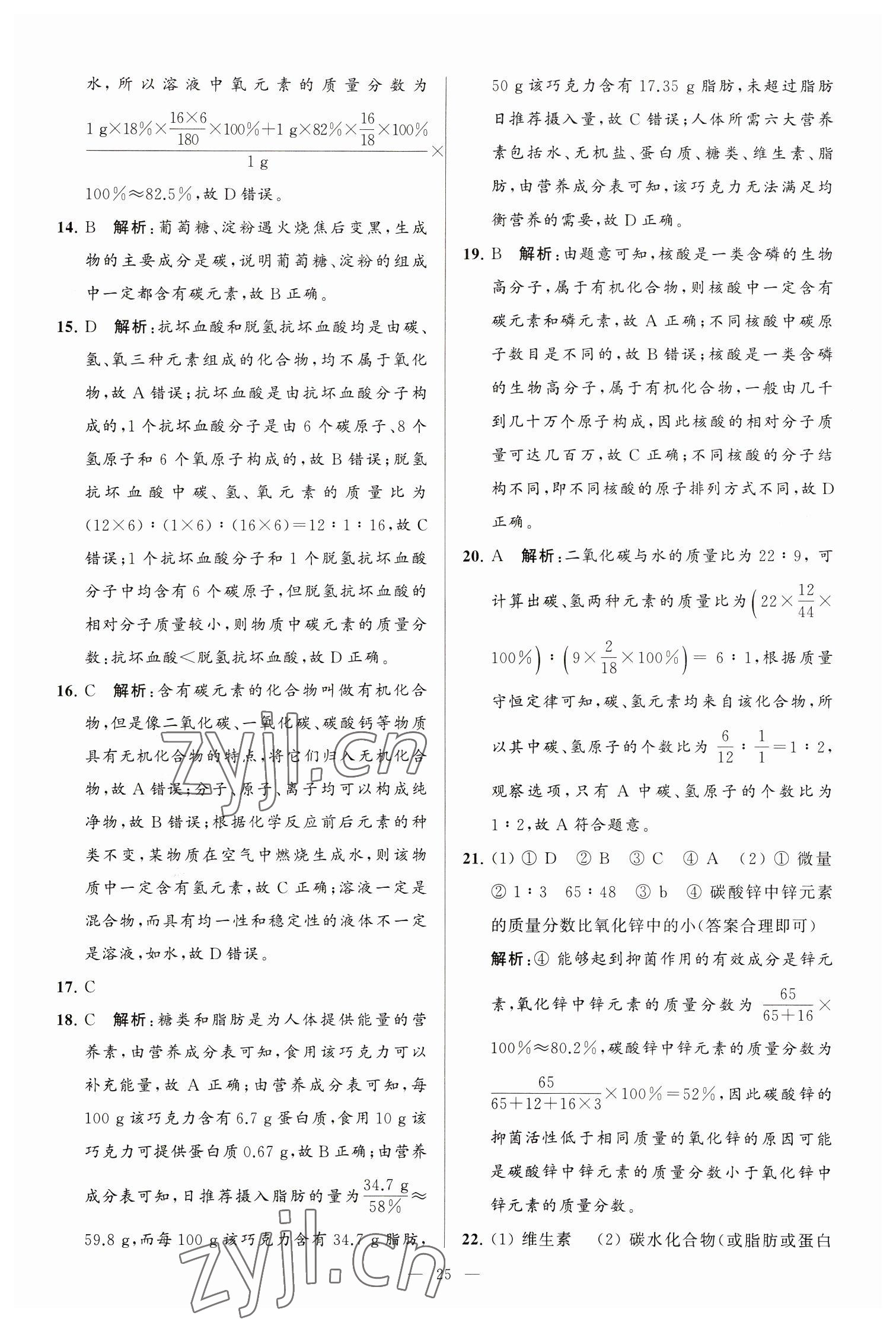 2023年亮点给力大试卷九年级化学下册沪教版 第25页