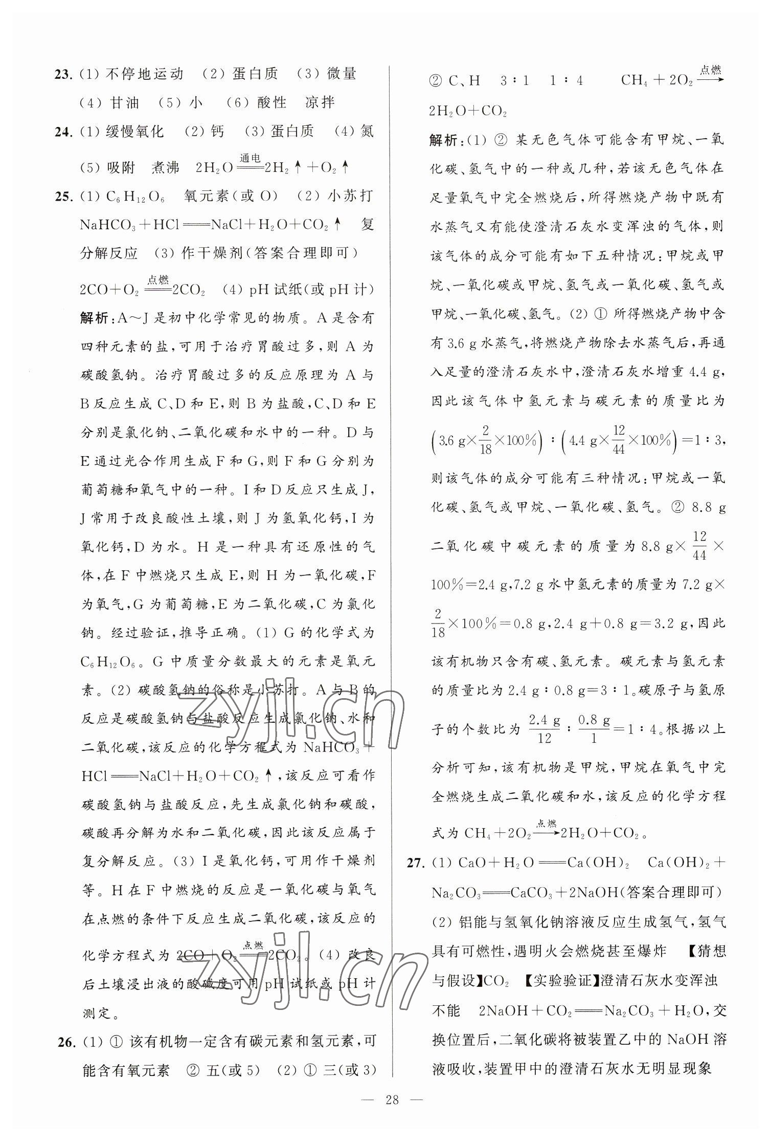 2023年亮點給力大試卷九年級化學(xué)下冊滬教版 第28頁