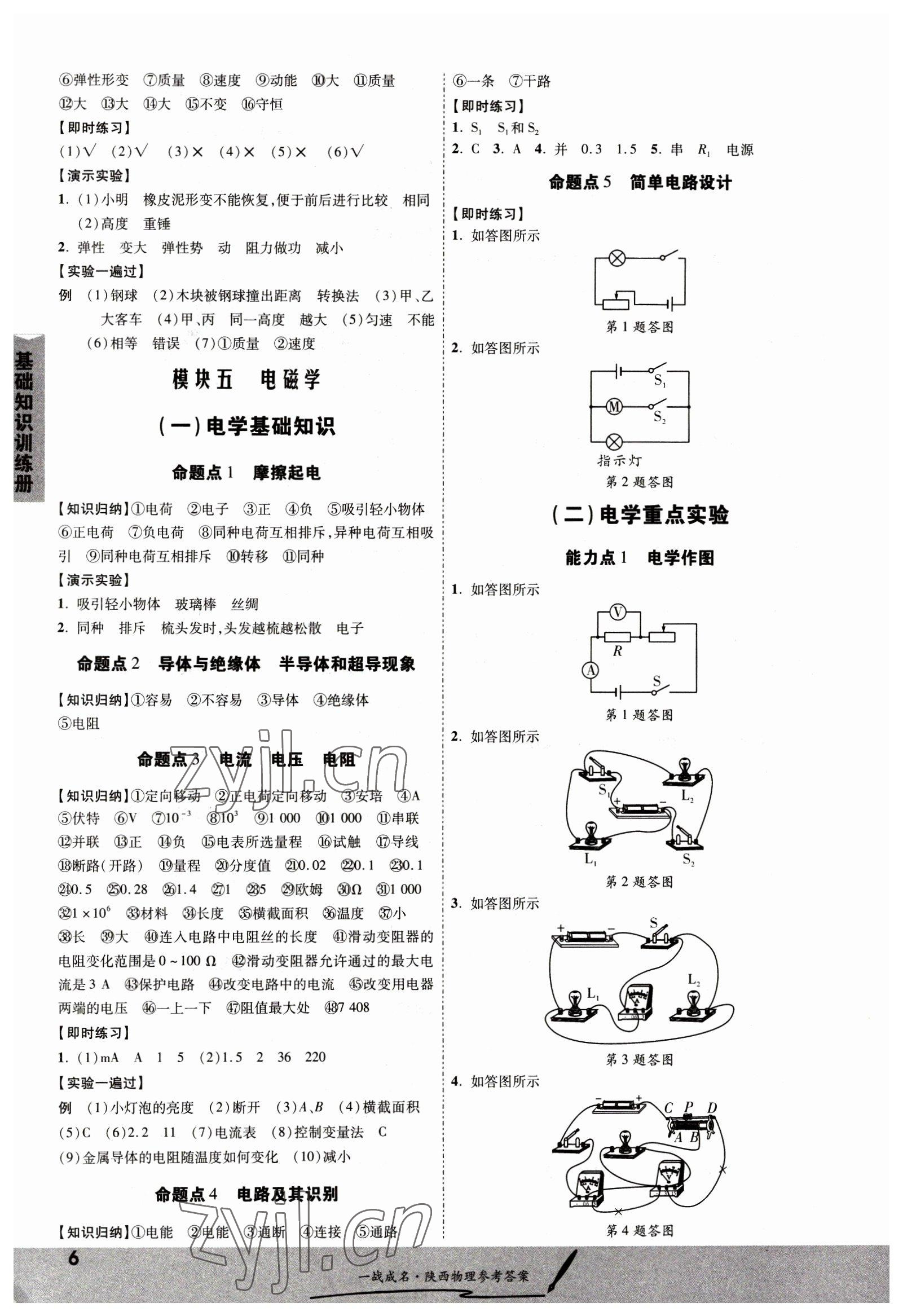 2023年一战成名考前新方案物理陕西专版 第6页