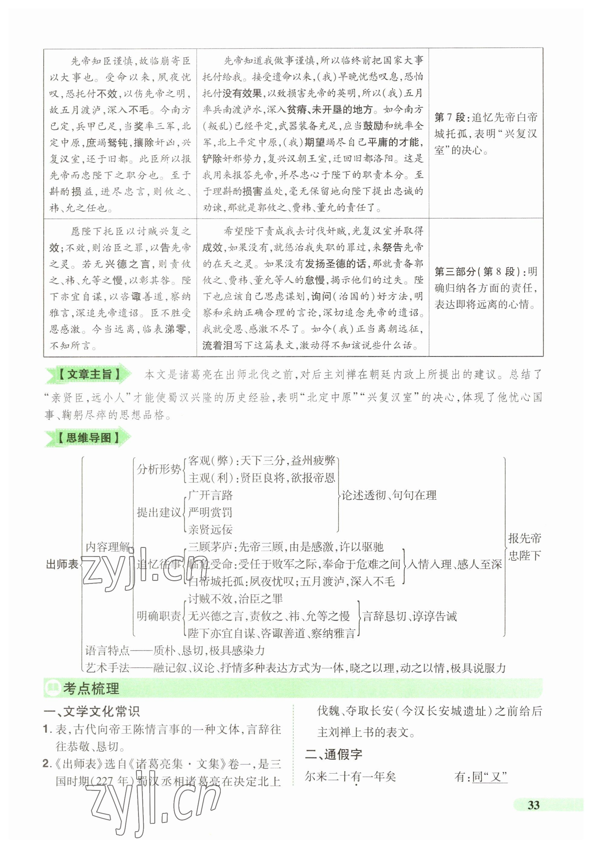 2023年国华教育中考夺冠语文河南专版 参考答案第33页