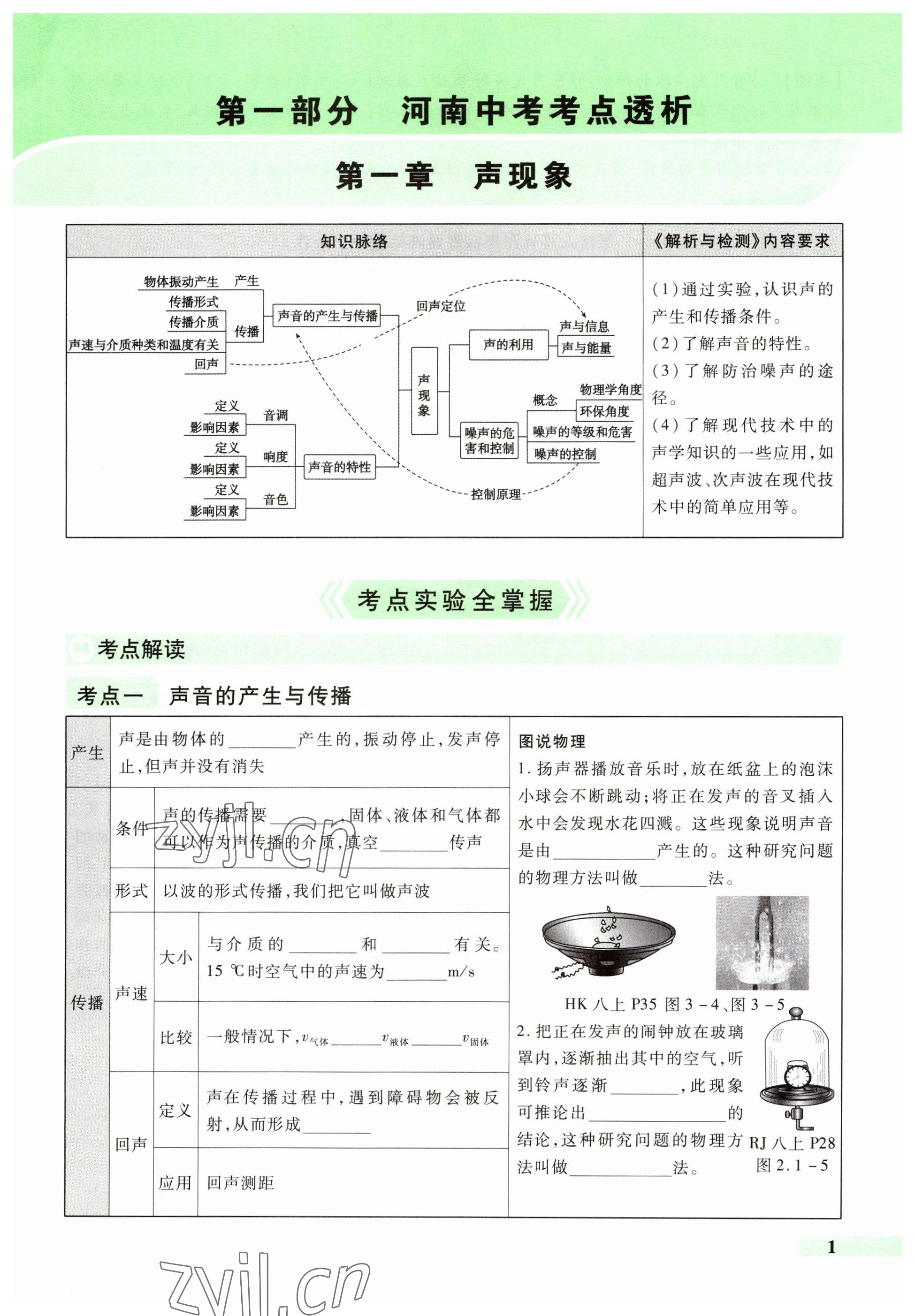 2023年国华教育中考夺冠物理河南专版 参考答案第1页