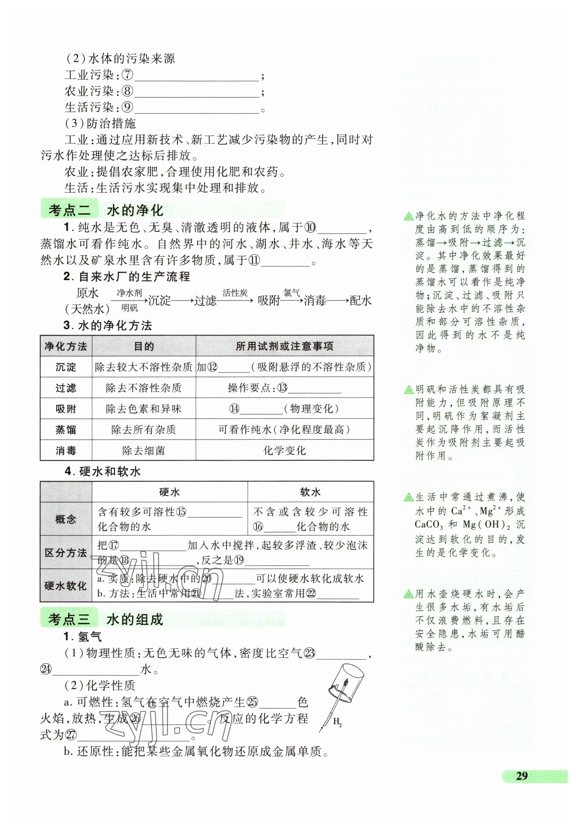 2023年国华教育中考夺冠化学河南专版 参考答案第29页