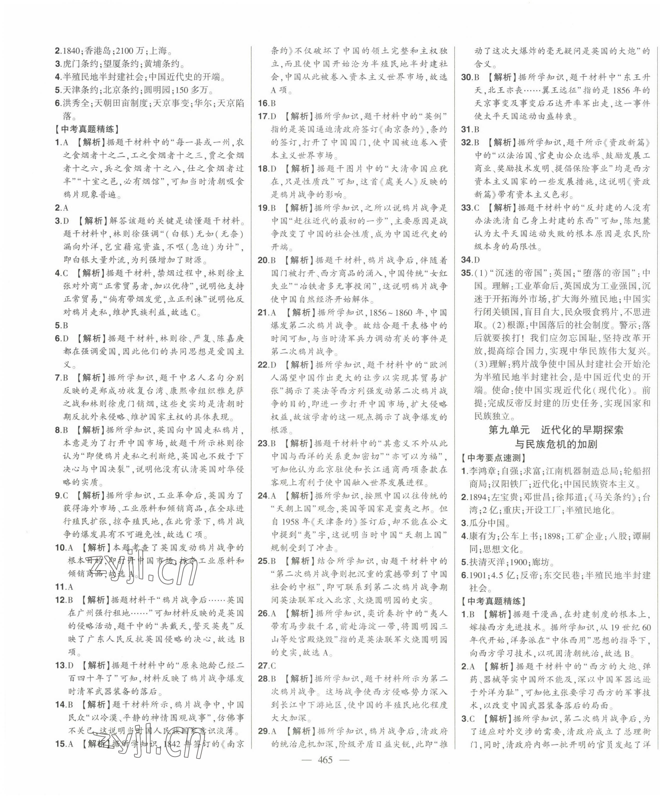 2023年智慧大课堂学业总复习全程精练历史 第11页