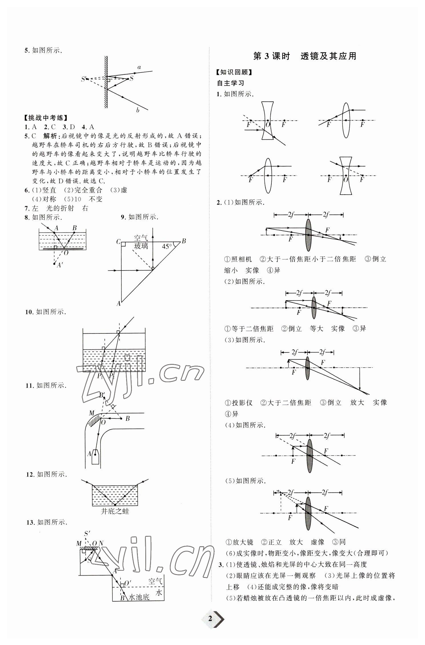 2023年优加学案赢在中考物理潍坊专版 参考答案第2页