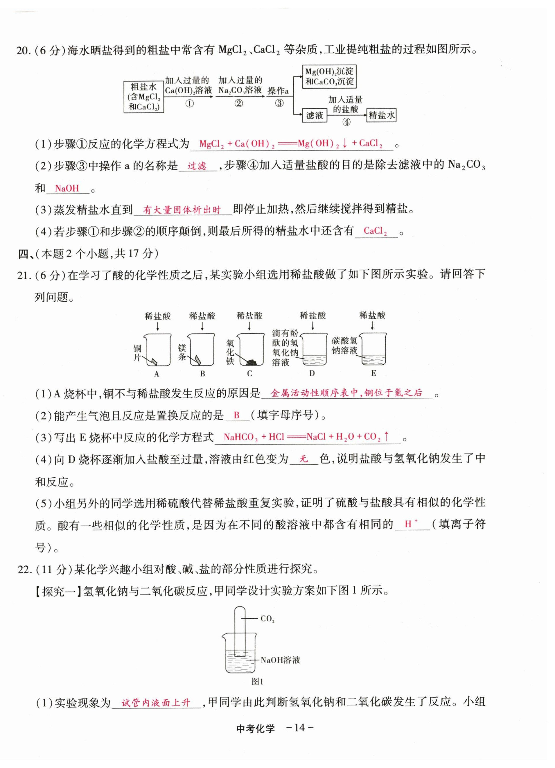 2023年優(yōu)課堂給力A加中考化學(xué)總復(fù)習(xí) 第14頁(yè)