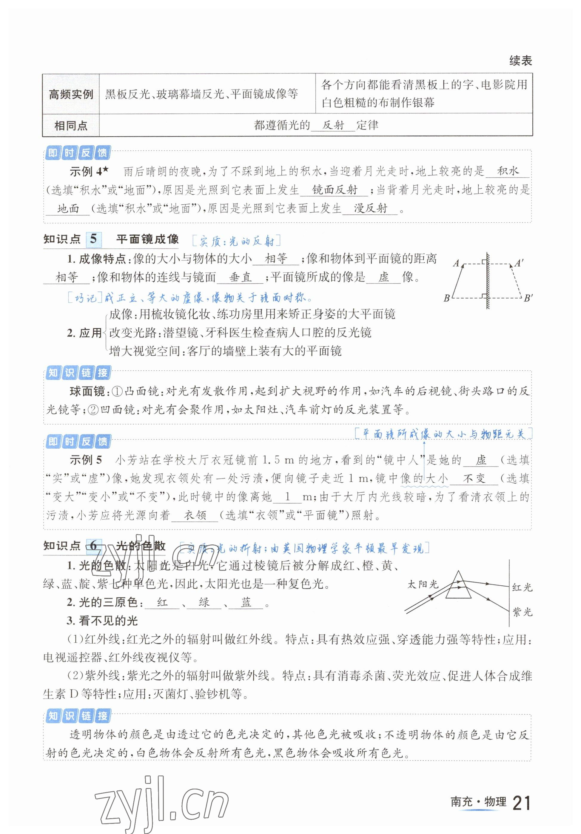 2023年國華圖書中考拐點(diǎn)物理南充專版 參考答案第21頁