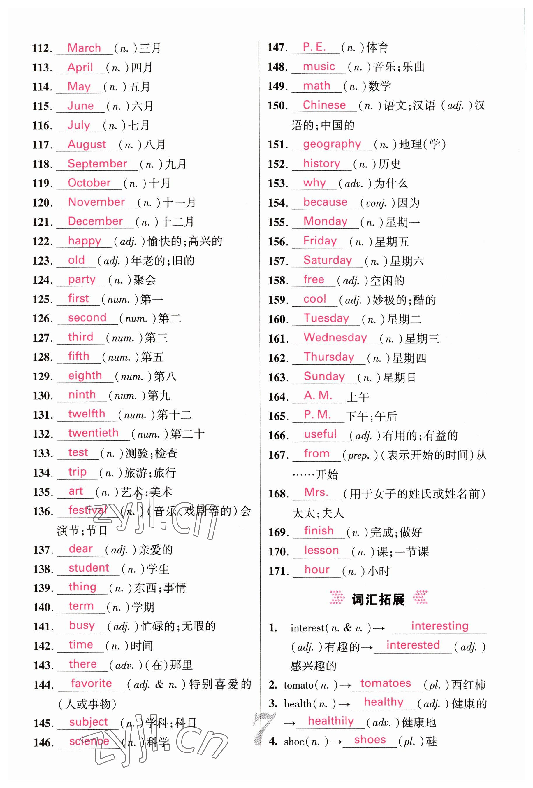 2023年中考新航線英語四川專版 參考答案第7頁