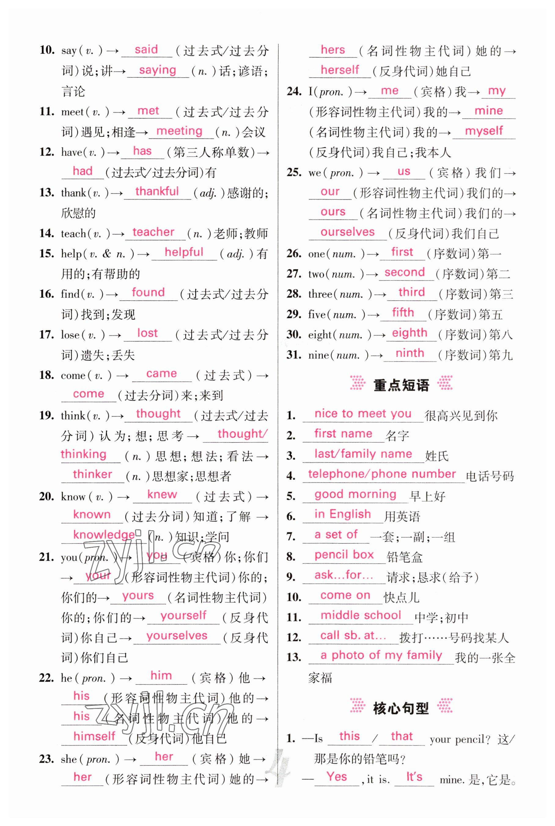 2023年中考新航線英語四川專版 參考答案第4頁