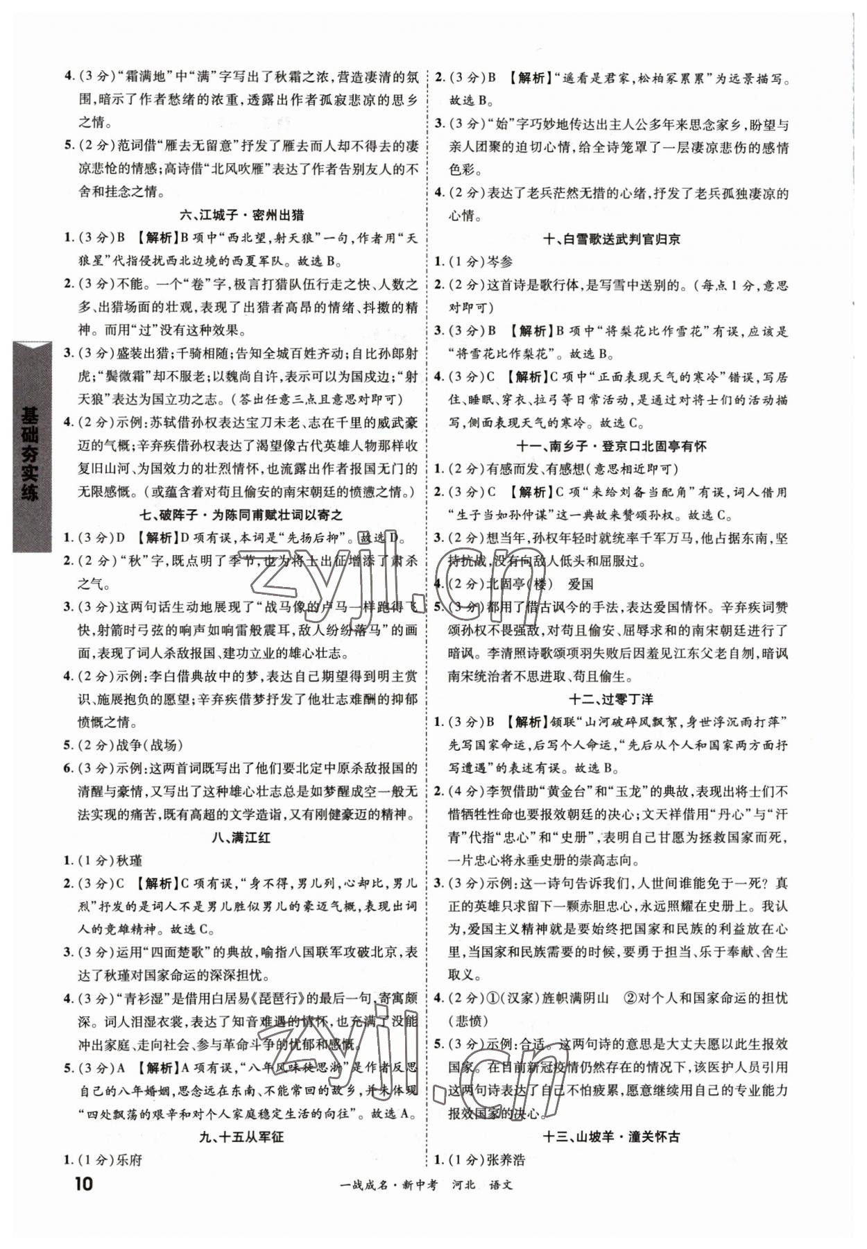 2023年一战成名考前新方案语文河北中考 第10页