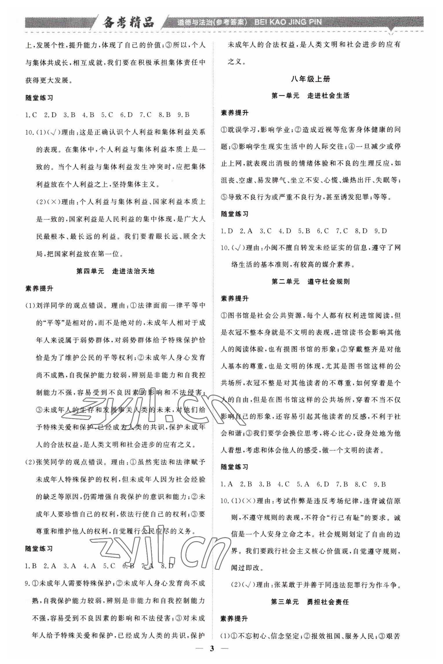 2023年创意课堂中考总复习指导道德与法治福建专版 第3页