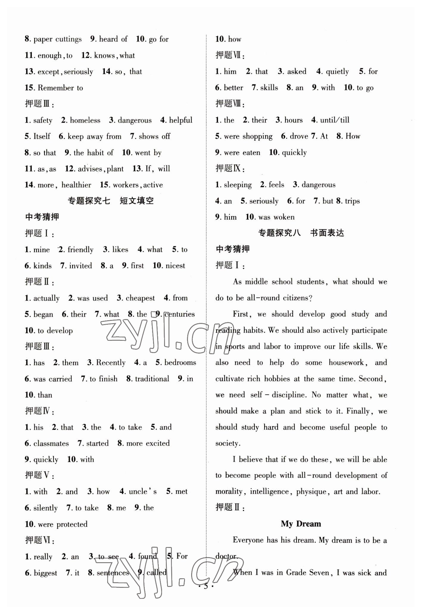 2023年贵州新中考导学英语 第5页