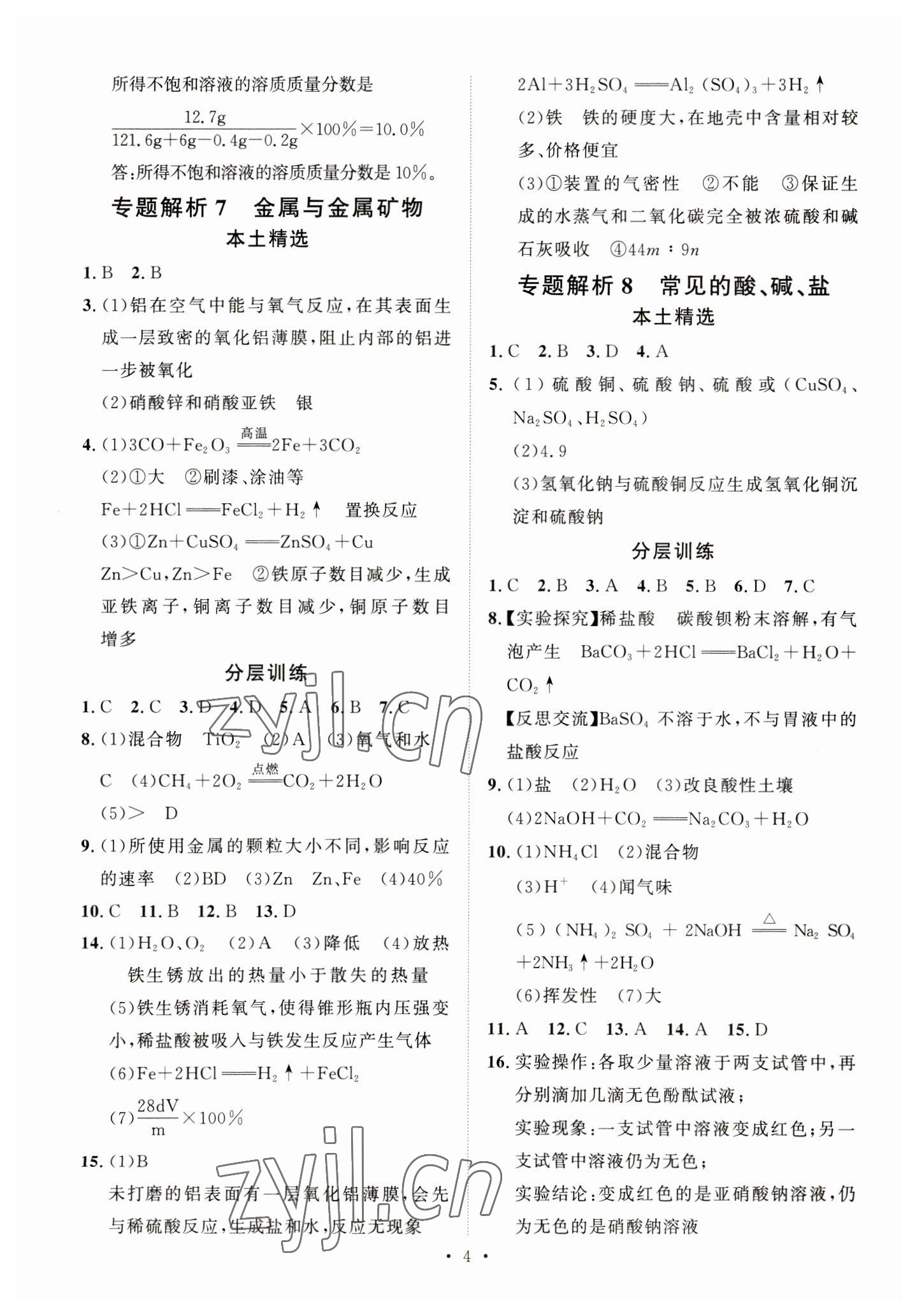 2023年贵州新中考导学化学 第4页