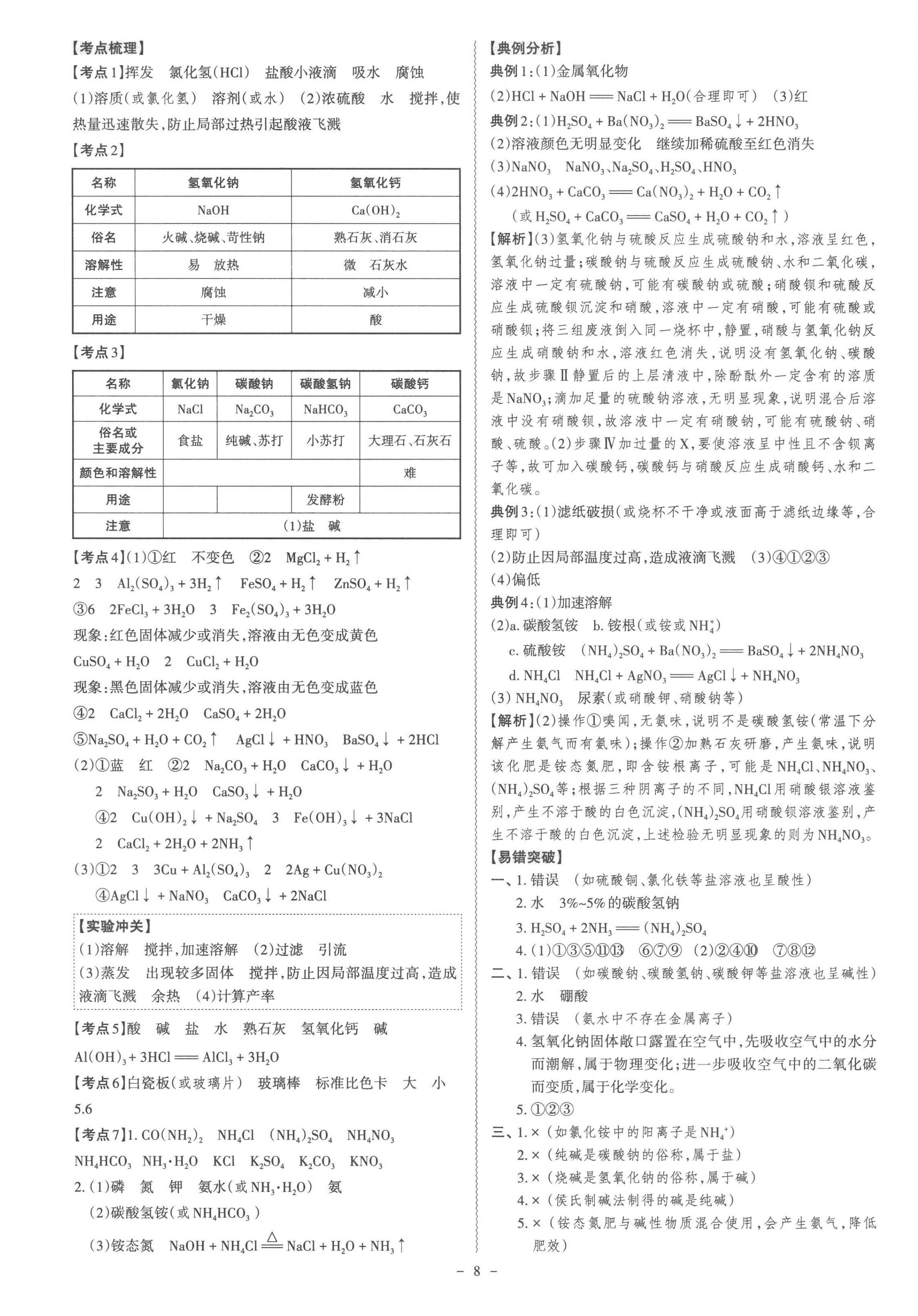 2023年中考冲刺化学广东专版 第8页