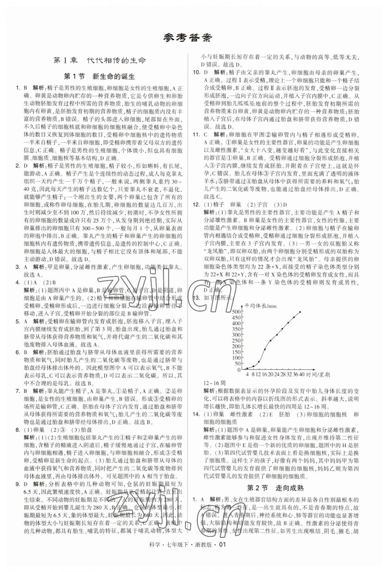 2023年經(jīng)綸學(xué)典學(xué)霸七年級(jí)科學(xué)下冊(cè)浙教版 第1頁(yè)