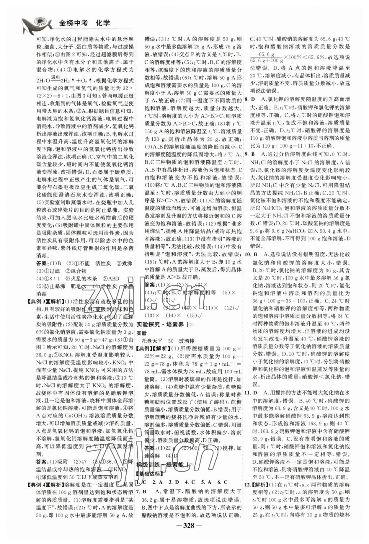 2023年世纪金榜金榜中考化学深圳专版 参考答案第3页