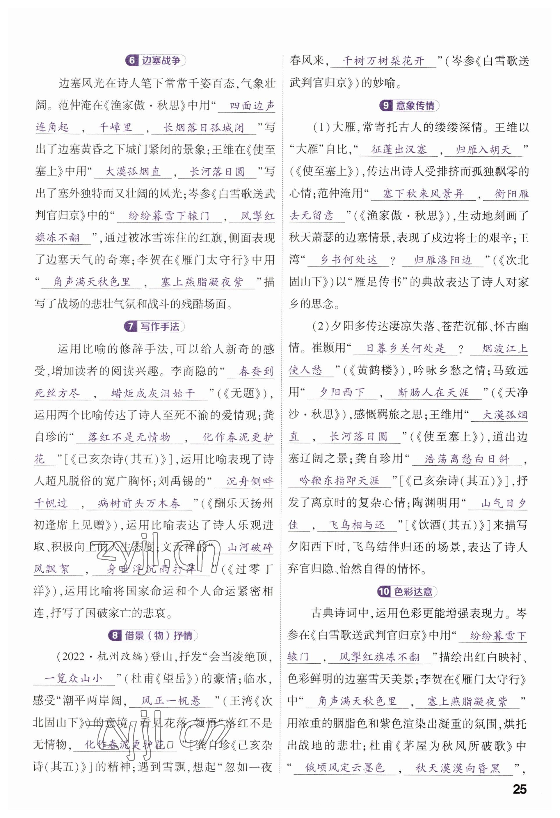 2023年鼎成中考精准提分语文河南专版 参考答案第29页