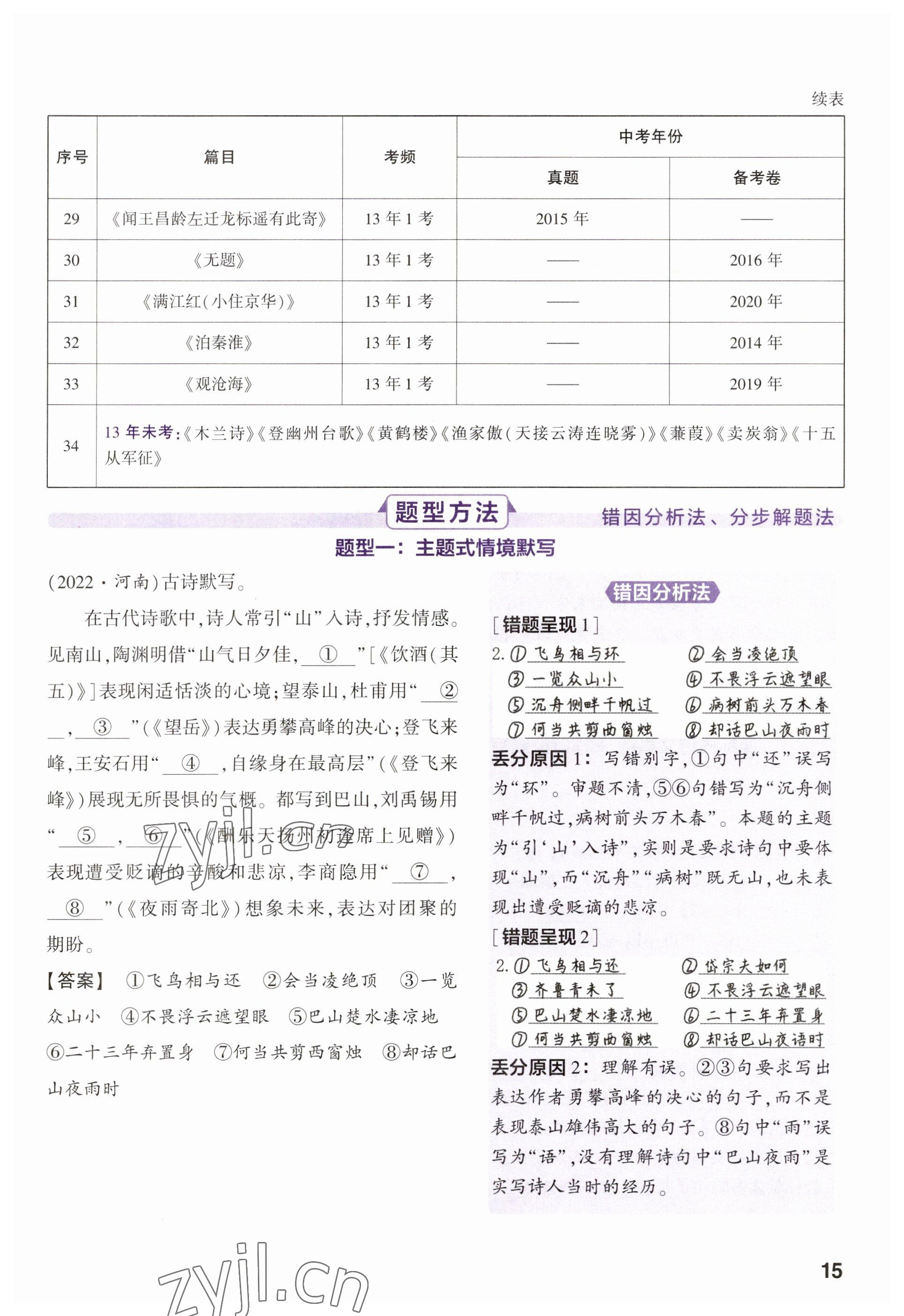 2023年鼎成中考精准提分语文河南专版 参考答案第19页