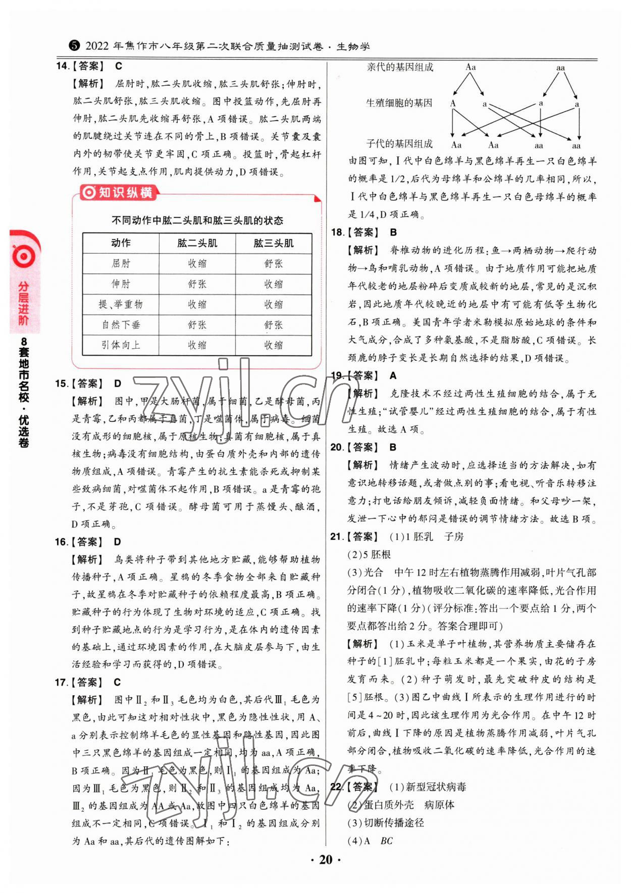 2023年鼎成中考河南真题生物 第20页