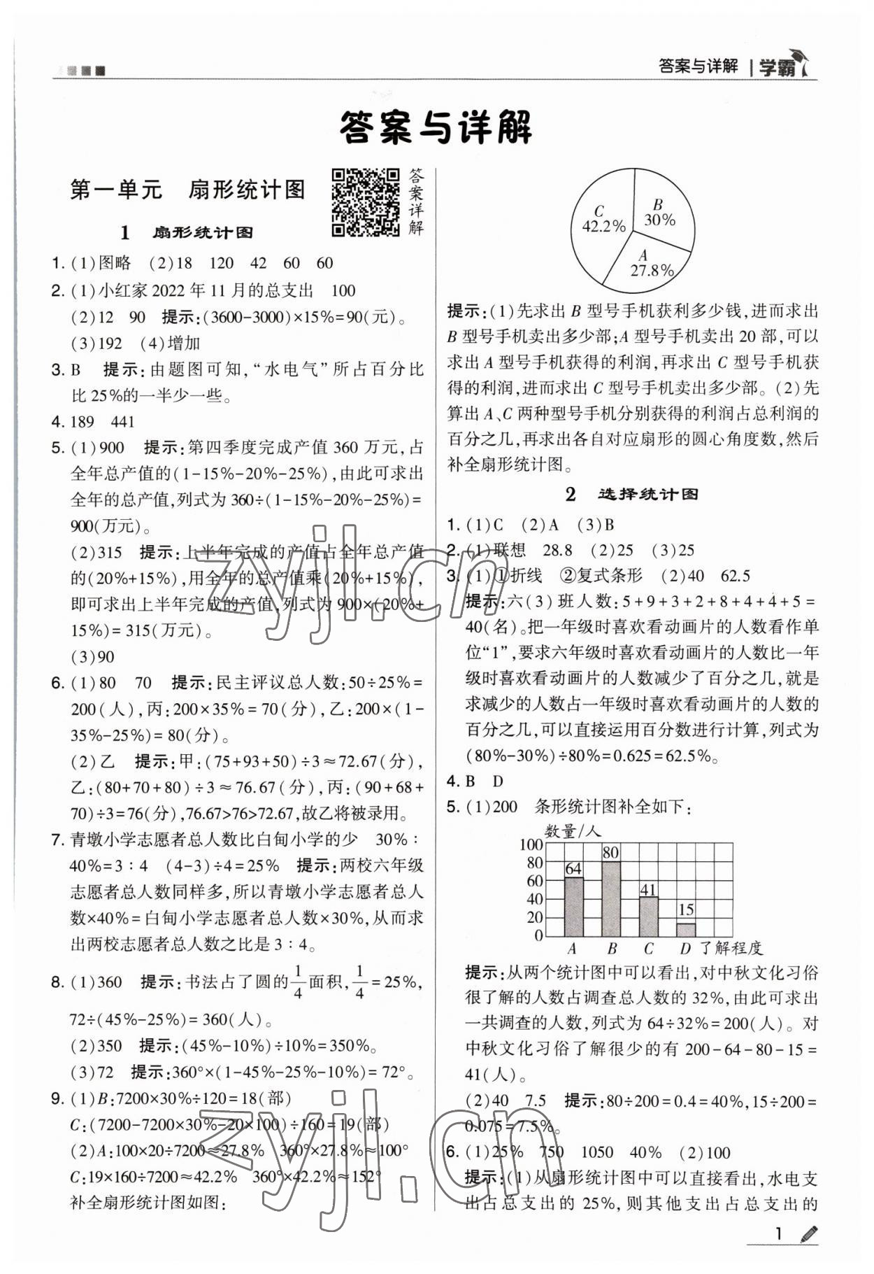 2023年喬木圖書學(xué)霸六年級(jí)數(shù)學(xué)下冊(cè)蘇教版 第1頁