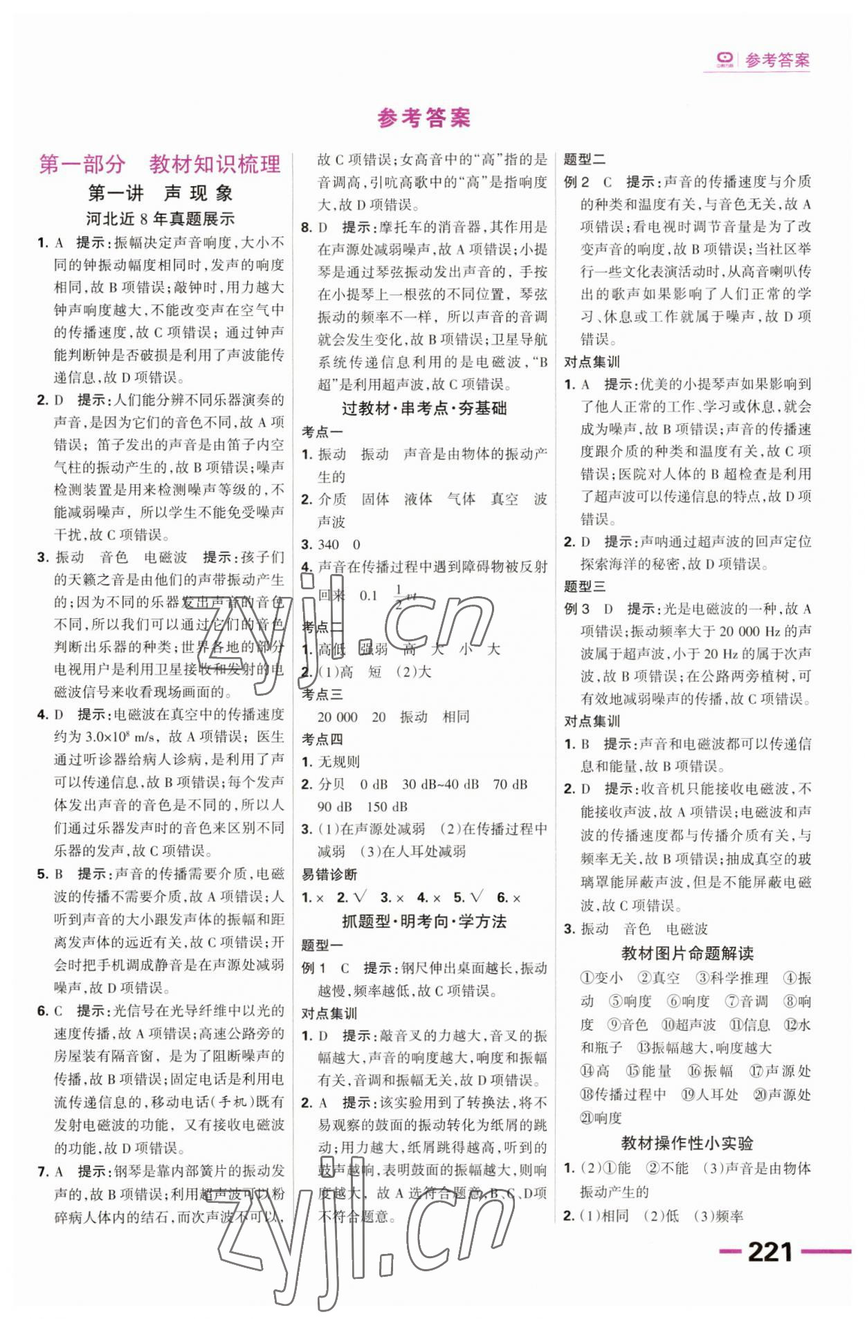 2023年全优中考系统总复习物理河北专用 第1页