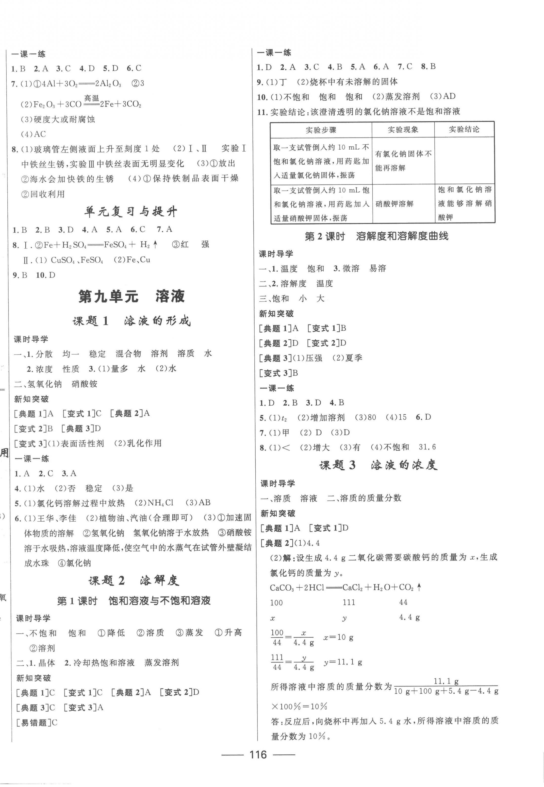 2023年夺冠百分百新导学课时练九年级化学下册人教版 第2页