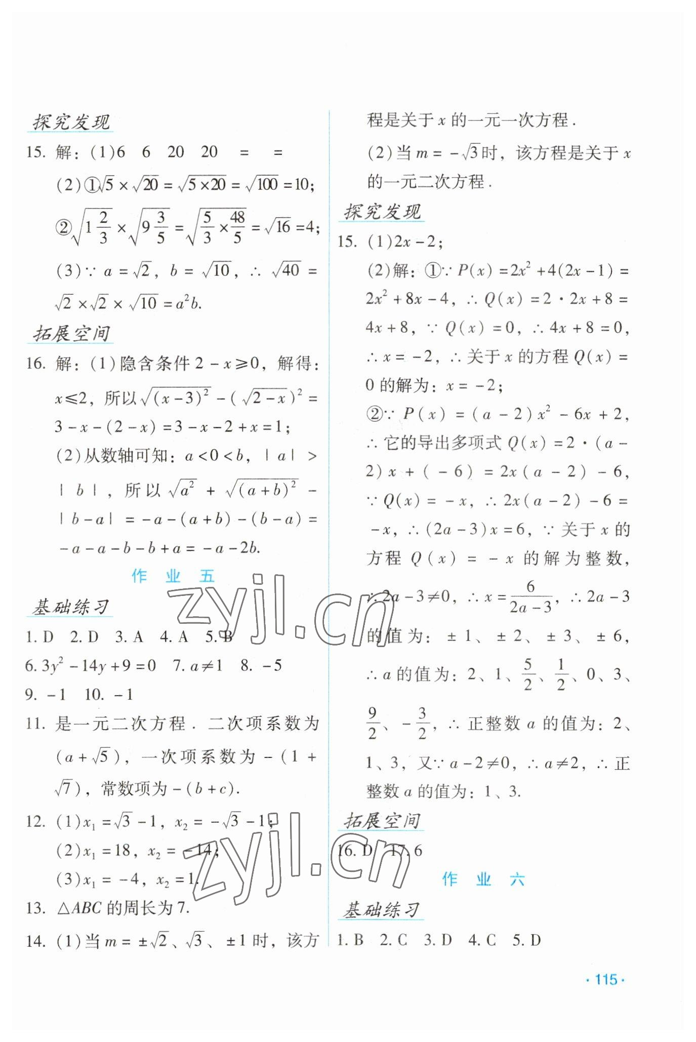 2023年假日数学寒假吉林出版集团股份有限公司九年级H版 第3页