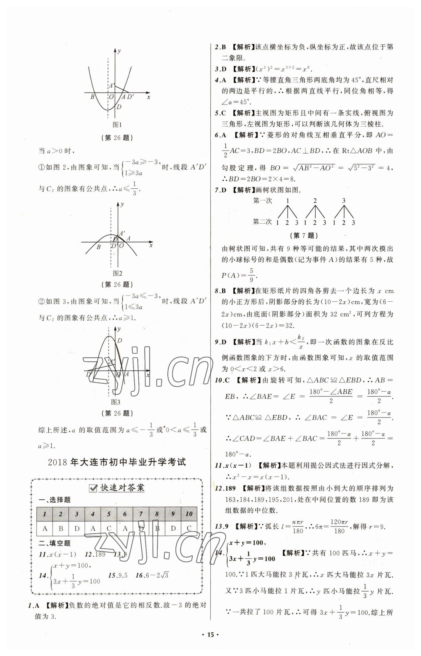 2023年中考必备数学大连专版 第17页