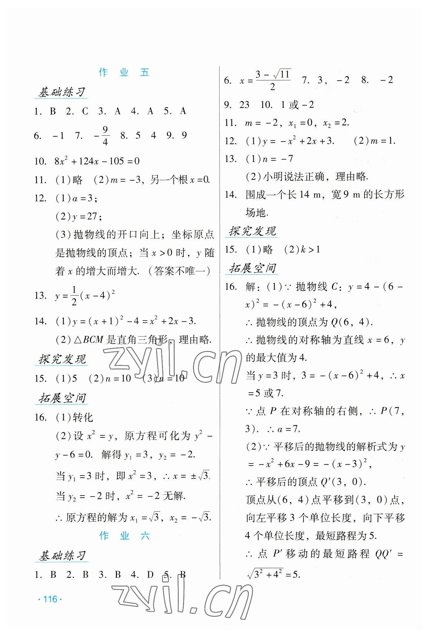 2023年假日数学寒假吉林出版集团股份有限公司九年级人教版 第4页