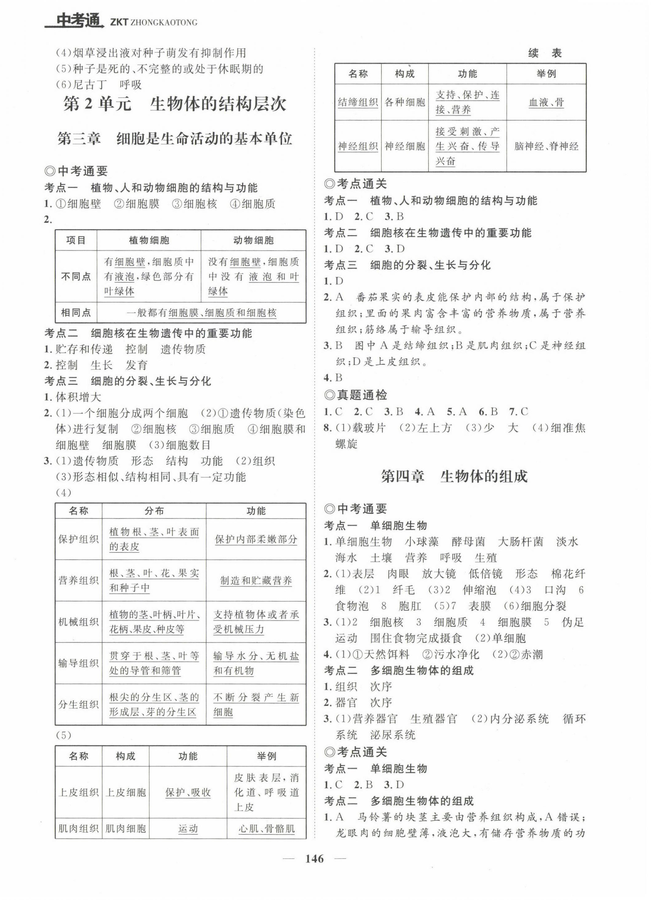 2023年中考通甘肅省中考復(fù)習(xí)指導(dǎo)與測試生物江蘇教育版 第2頁