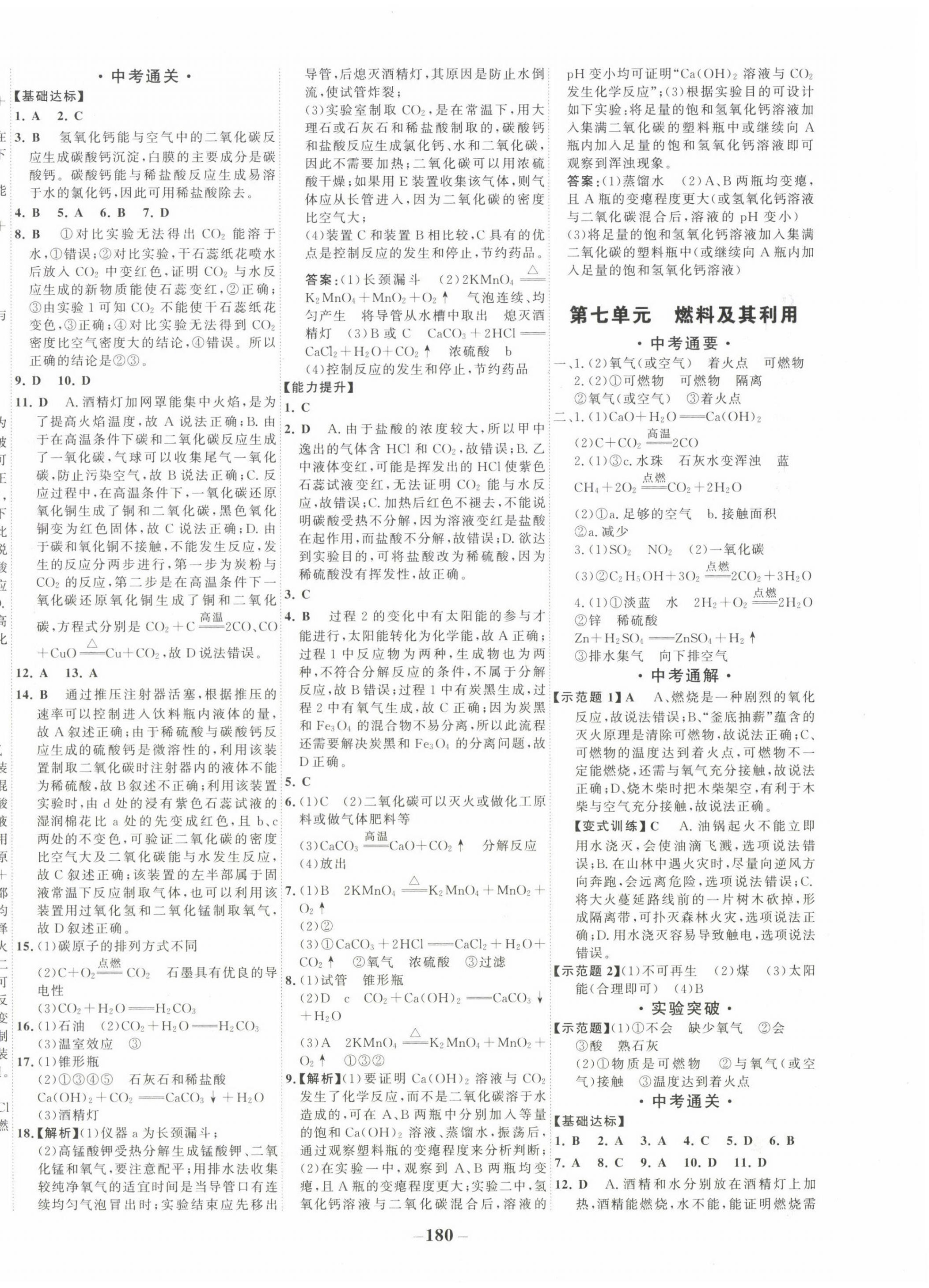 2023年中考通甘肃省中考复习指导与测试化学人教版 第8页