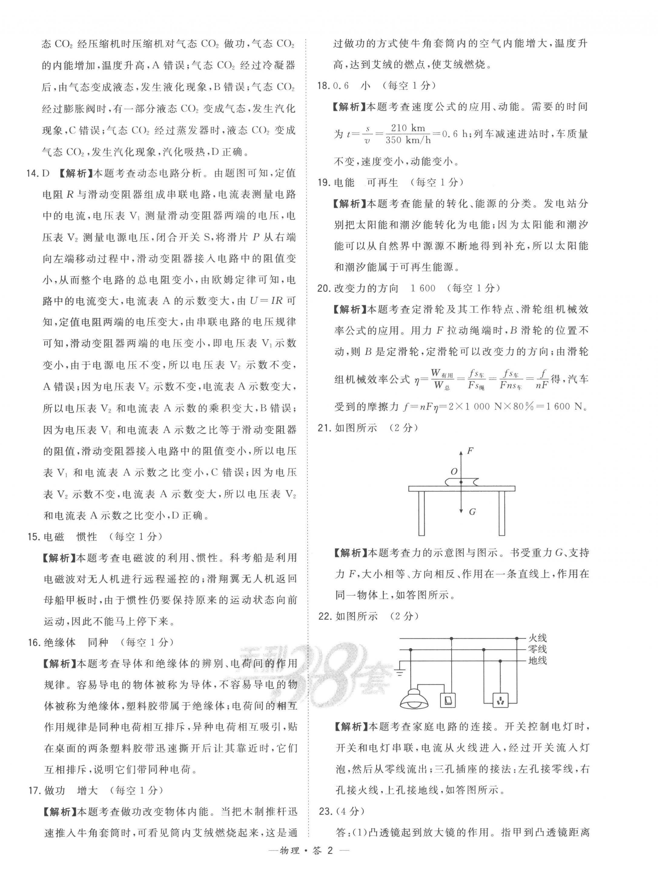 2023年天利38套中考試題精選物理福建專版 第2頁(yè)