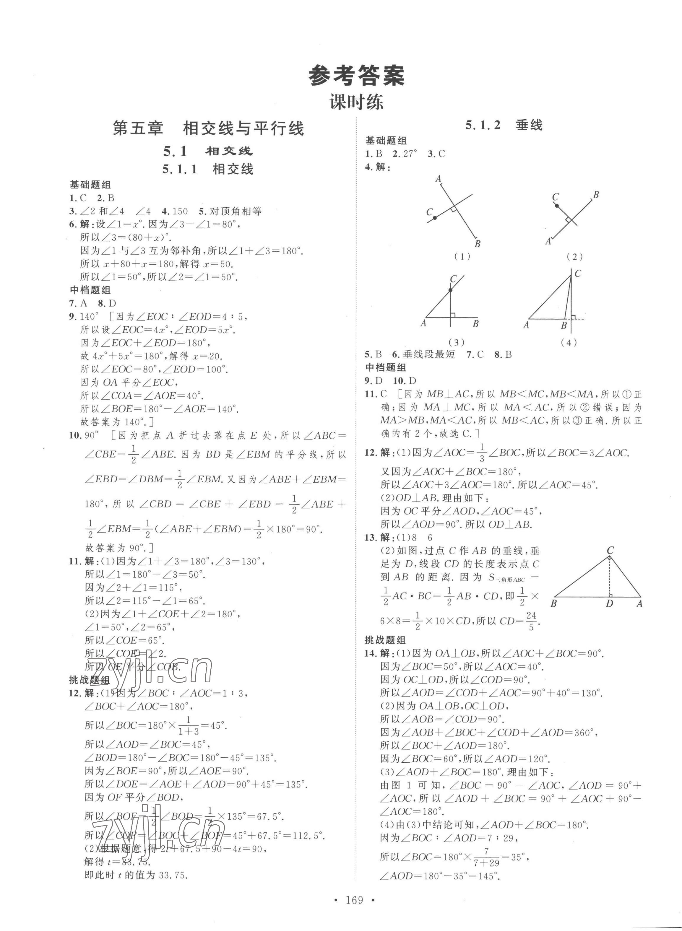 2023年思路教练同步课时作业七年级数学下册人教版 第1页