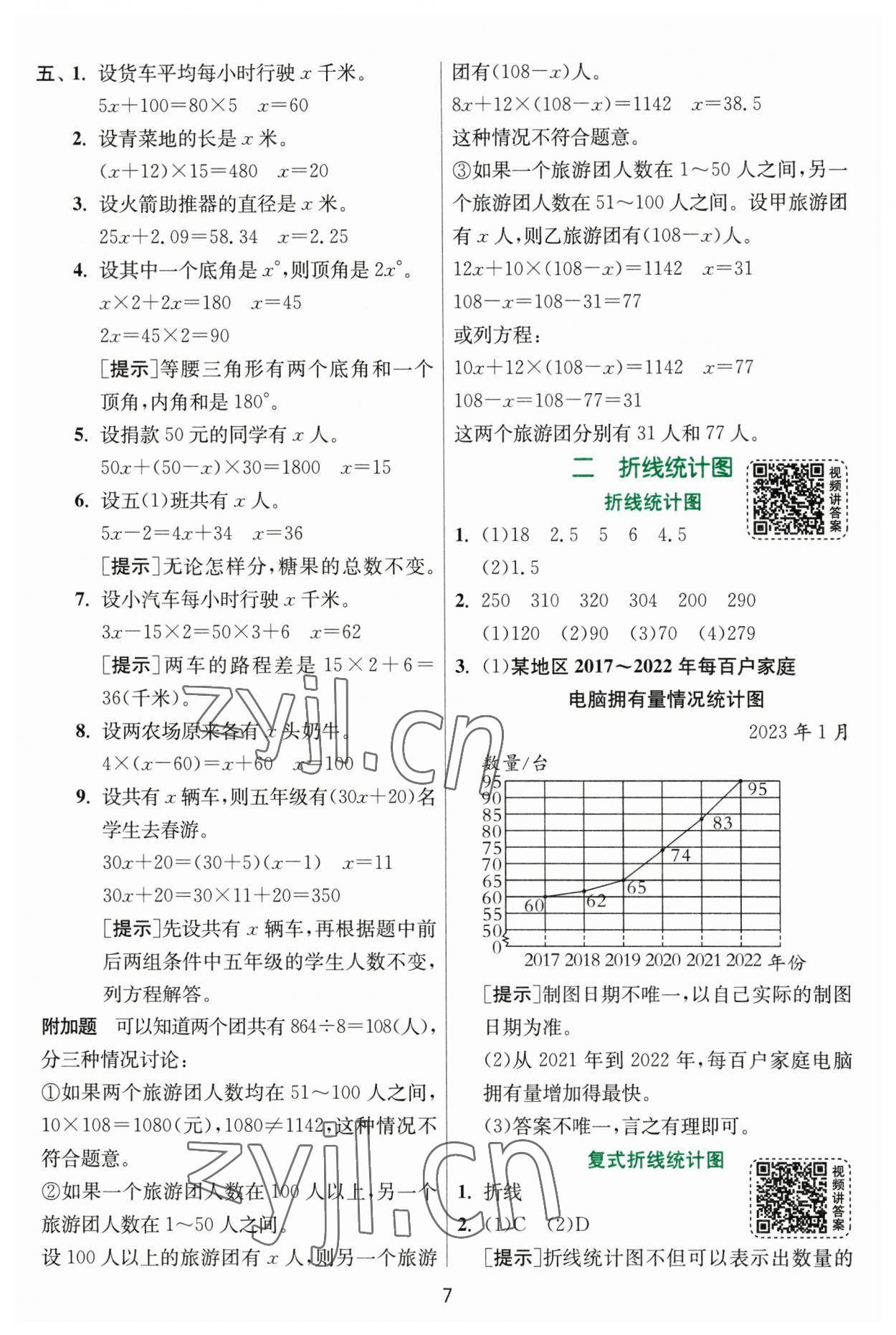 2023年實(shí)驗(yàn)班提優(yōu)訓(xùn)練五年級(jí)數(shù)學(xué)下冊(cè)蘇教版 第7頁(yè)