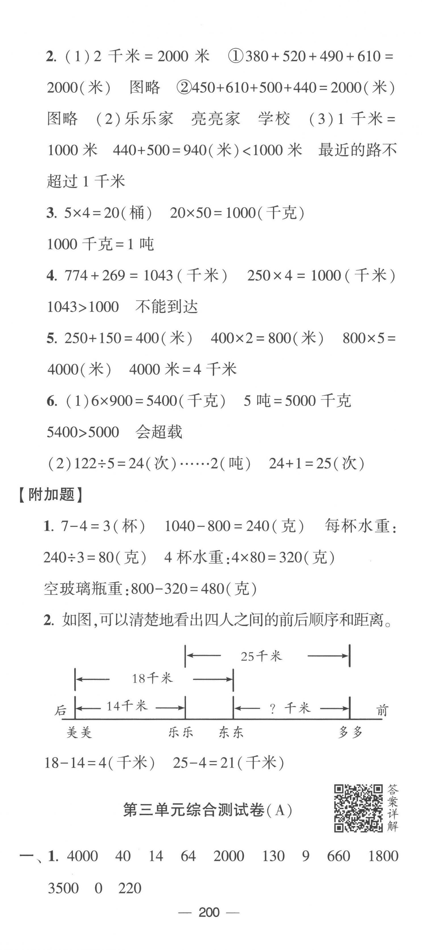 2023年学霸提优大试卷三年级数学下册苏教版 第8页