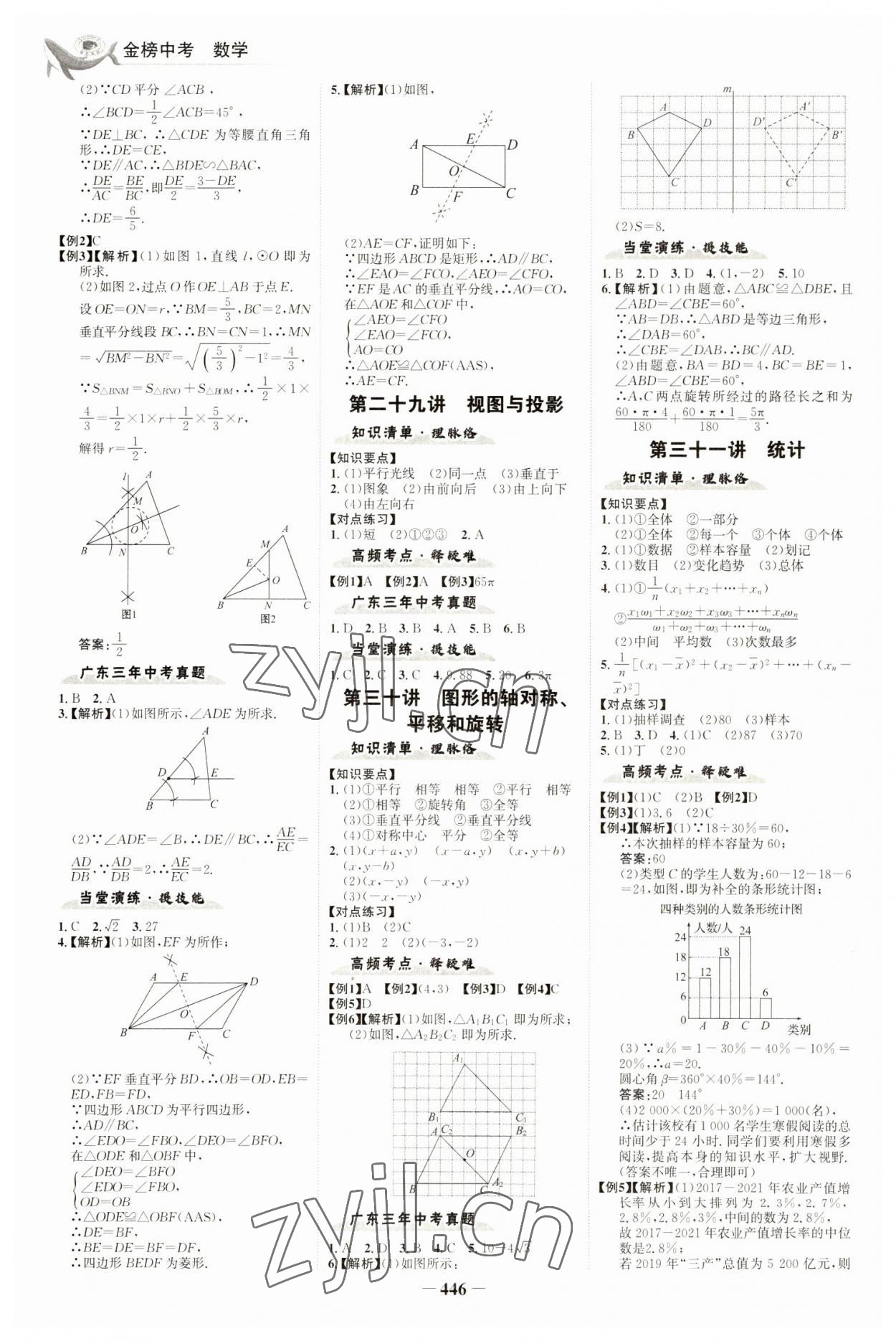 2023年世纪金榜金榜中考数学广东专版 参考答案第17页