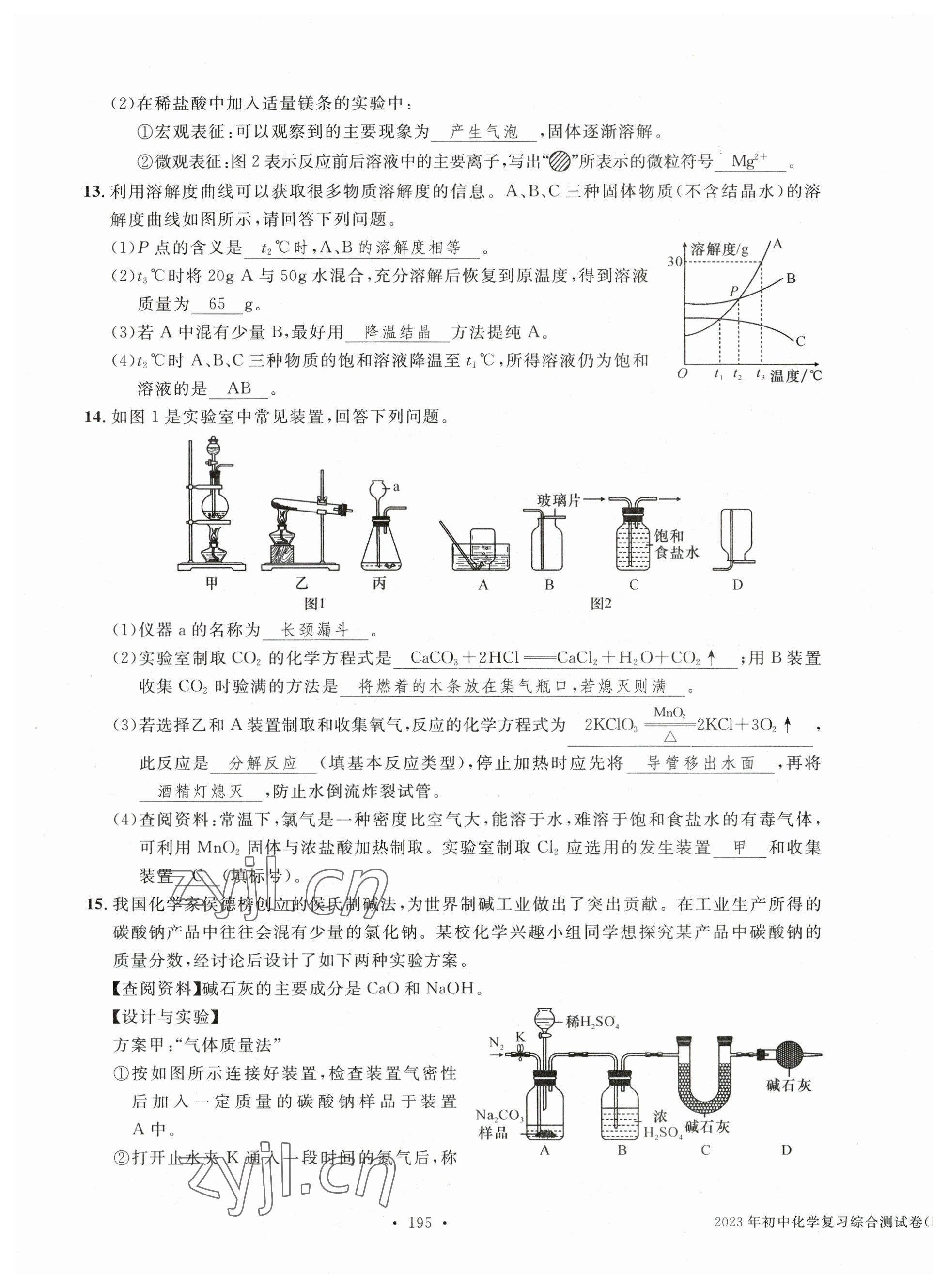 2023年中考总复习长江出版社化学 第15页