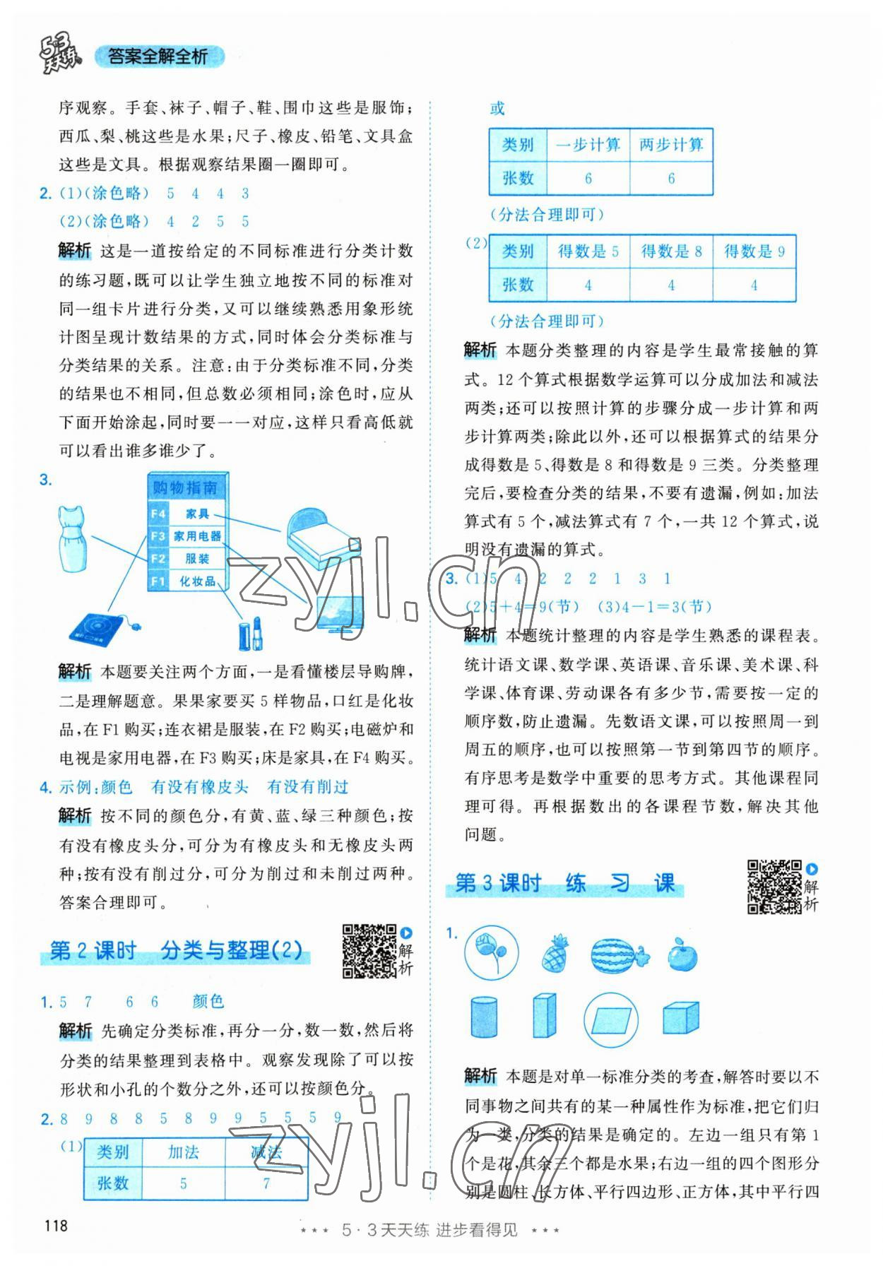 2023年53天天练一年级数学下册人教版 参考答案第10页