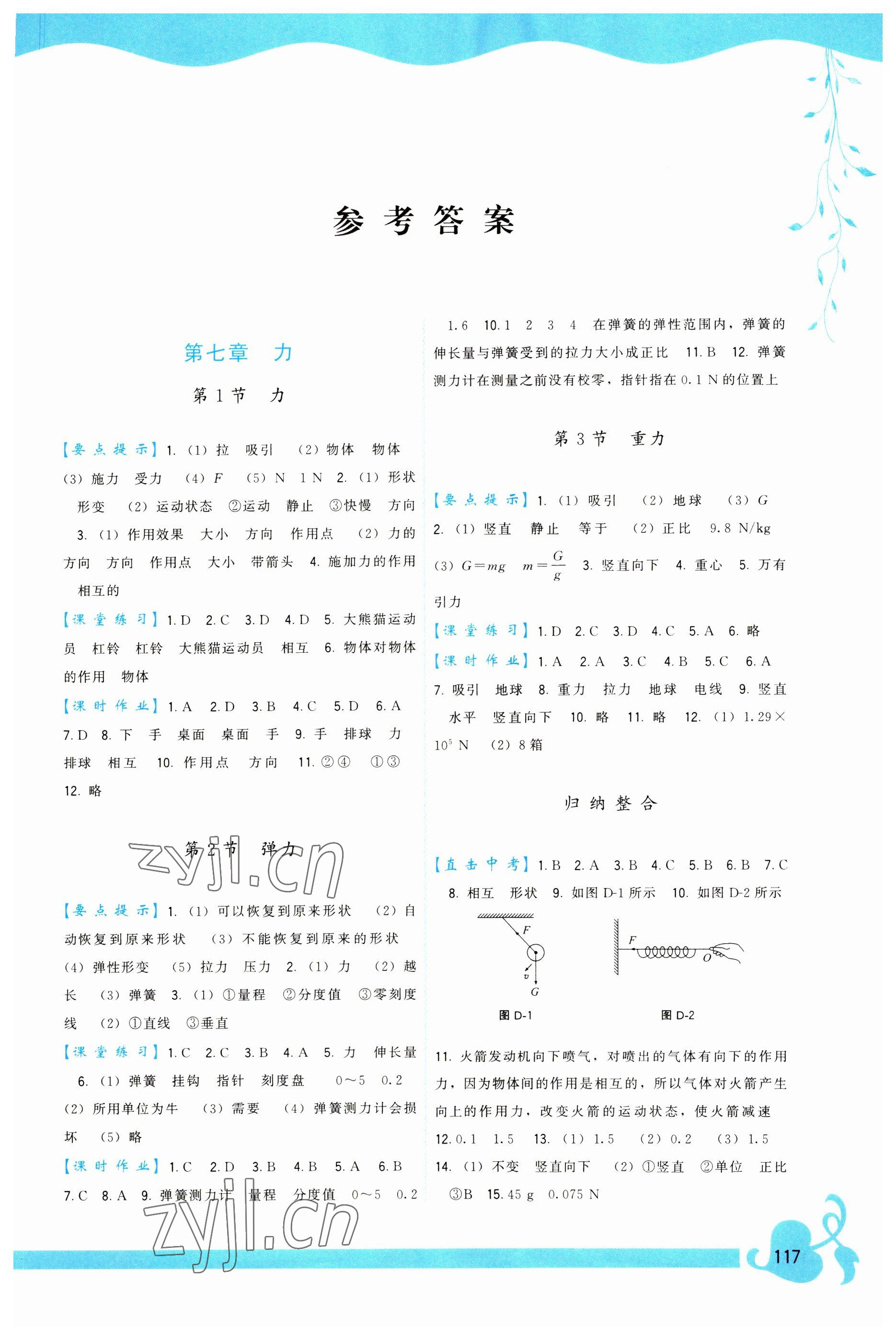 2023年頂尖課課練八年級物理下冊人教版 第1頁