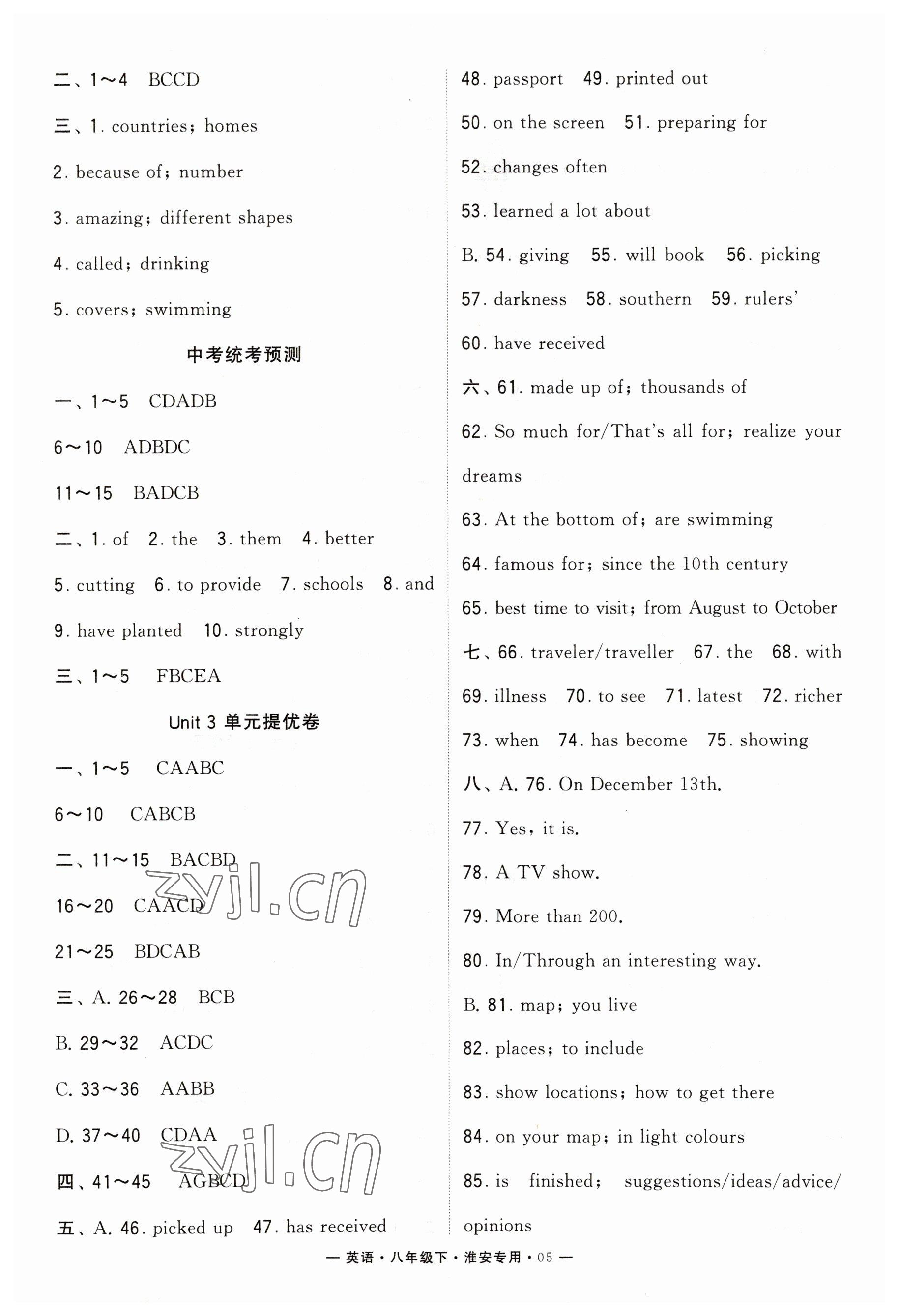 2023年學(xué)霸組合訓(xùn)練八年級(jí)英語(yǔ)下冊(cè)譯林版淮安專版 第5頁(yè)