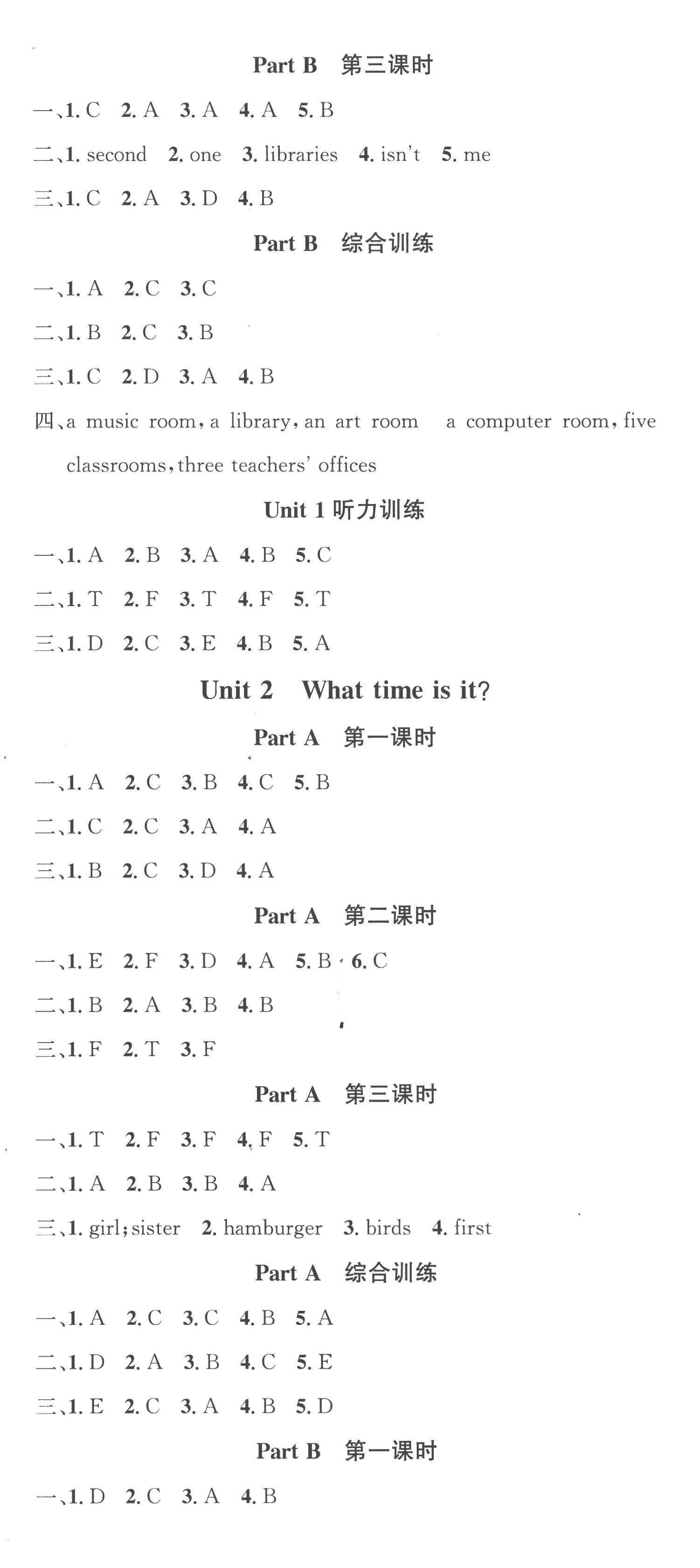 2023年名校课堂四年级英语下册人教版 第2页