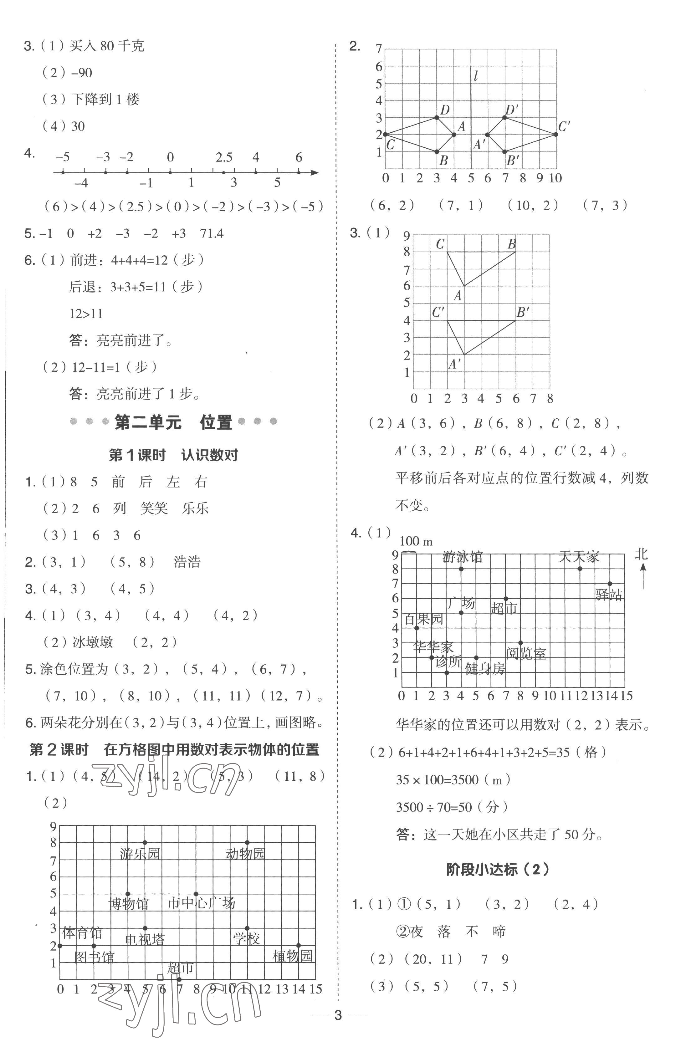 2023年综合应用创新题典中点六年级数学下册冀教版 参考答案第3页