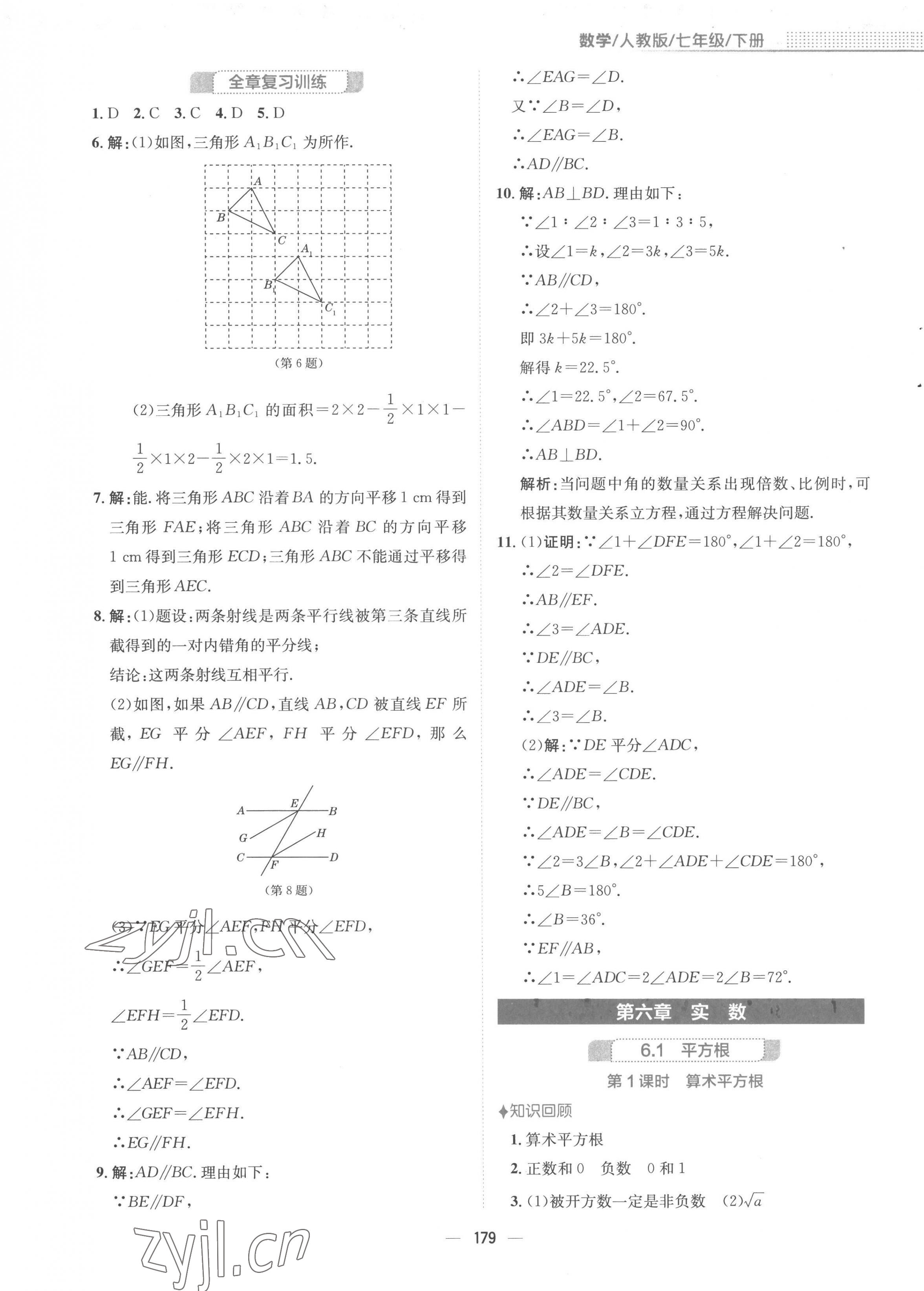 2023年新编基础训练七年级数学下册人教版 第11页