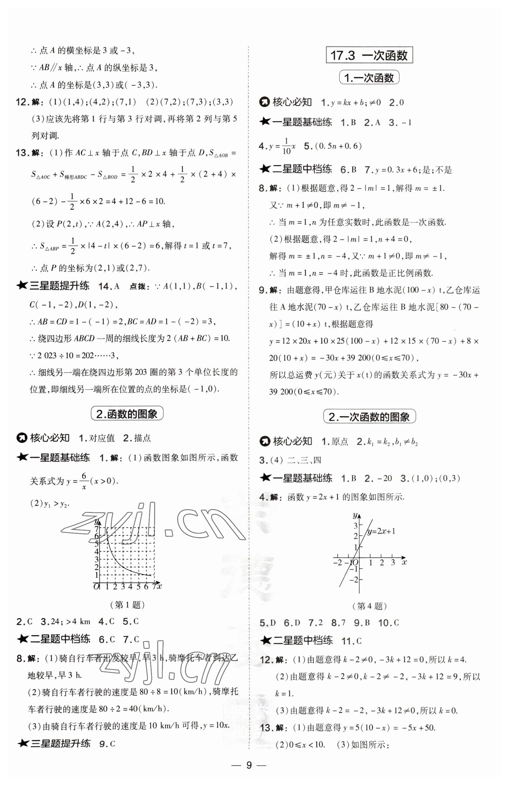 2023年點撥訓(xùn)練八年級數(shù)學(xué)下冊華師大版 第9頁