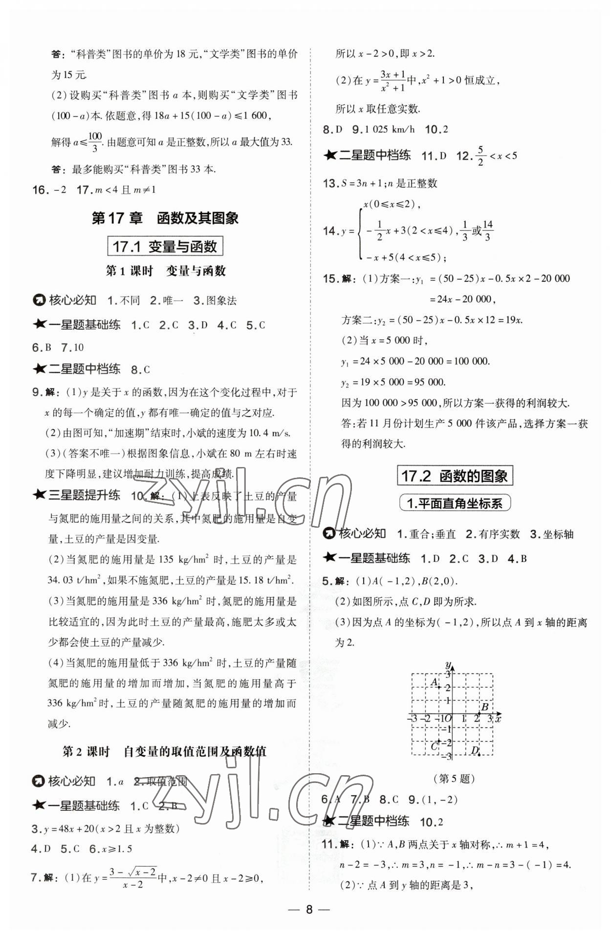 2023年點(diǎn)撥訓(xùn)練八年級(jí)數(shù)學(xué)下冊(cè)華師大版 第8頁(yè)