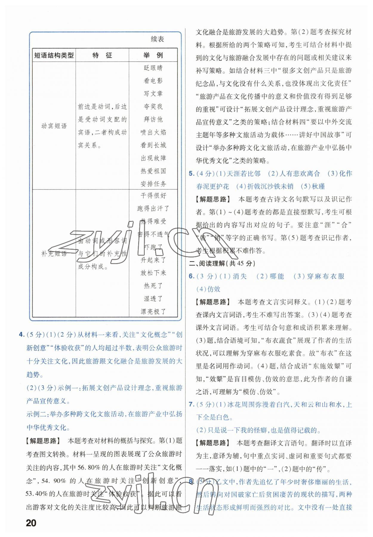 2023年金考卷45套汇编中考语文江苏专版 第20页