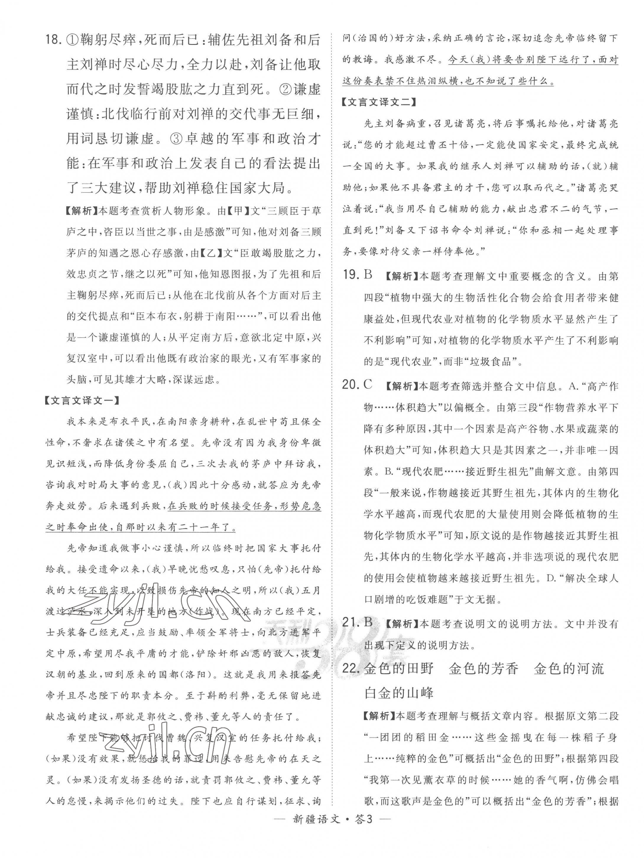 2023年天利38套中考试题精选语文新疆专版 第3页