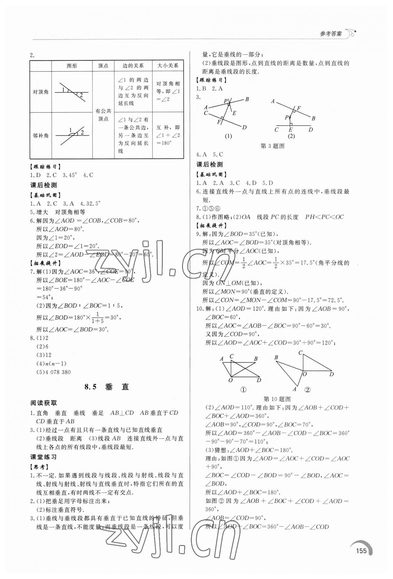 2023年同步练习册泰山出版社七年级数学下册青岛版 第3页