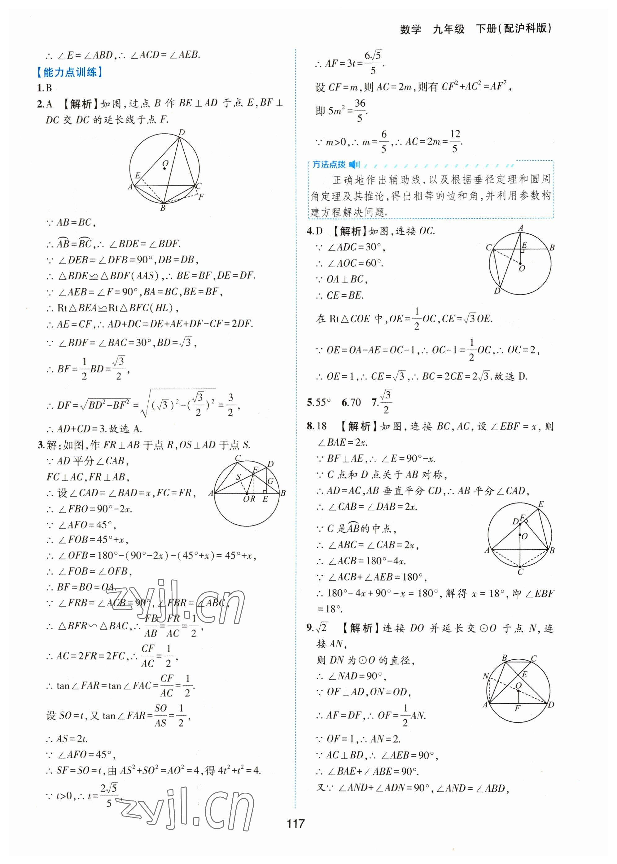 2023年新编基础训练黄山书社九年级数学下册沪科版 第13页